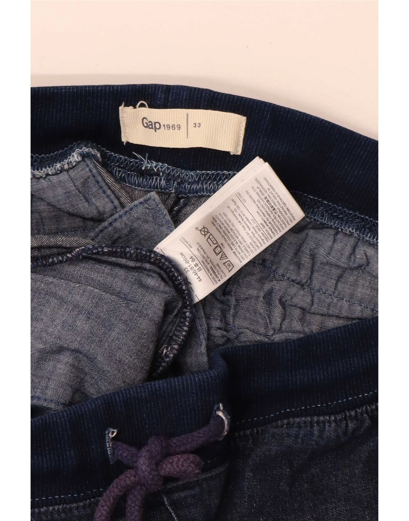 Gap Mens Chino Shorts W33 Medium Navy Blue Cotton - Image 3