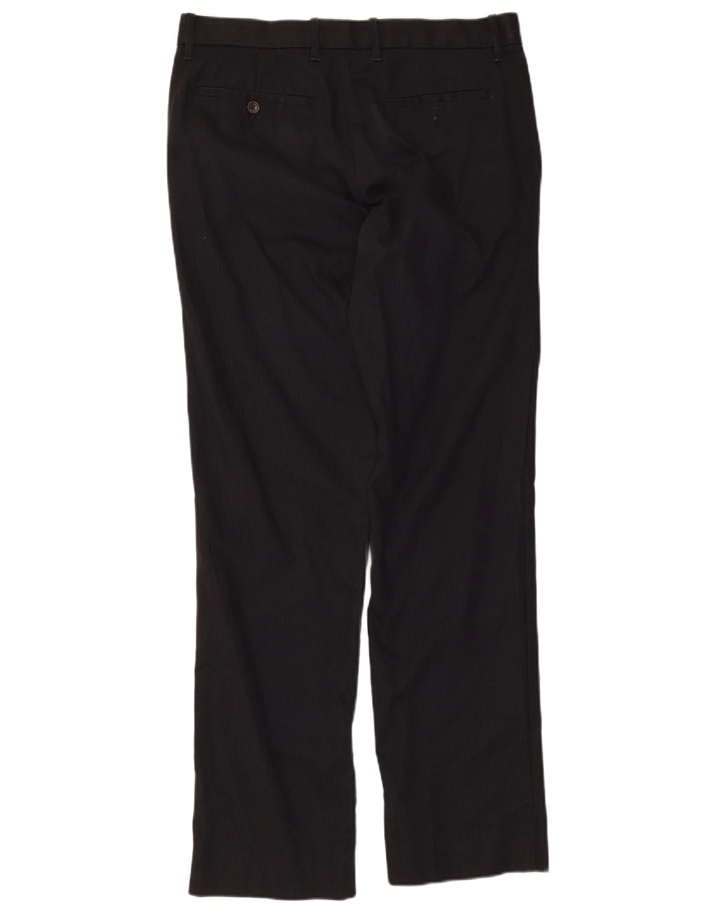 Gap Mens Straight Chino Trousers W32 L32 Black Pinstripe Cotton - Image 2