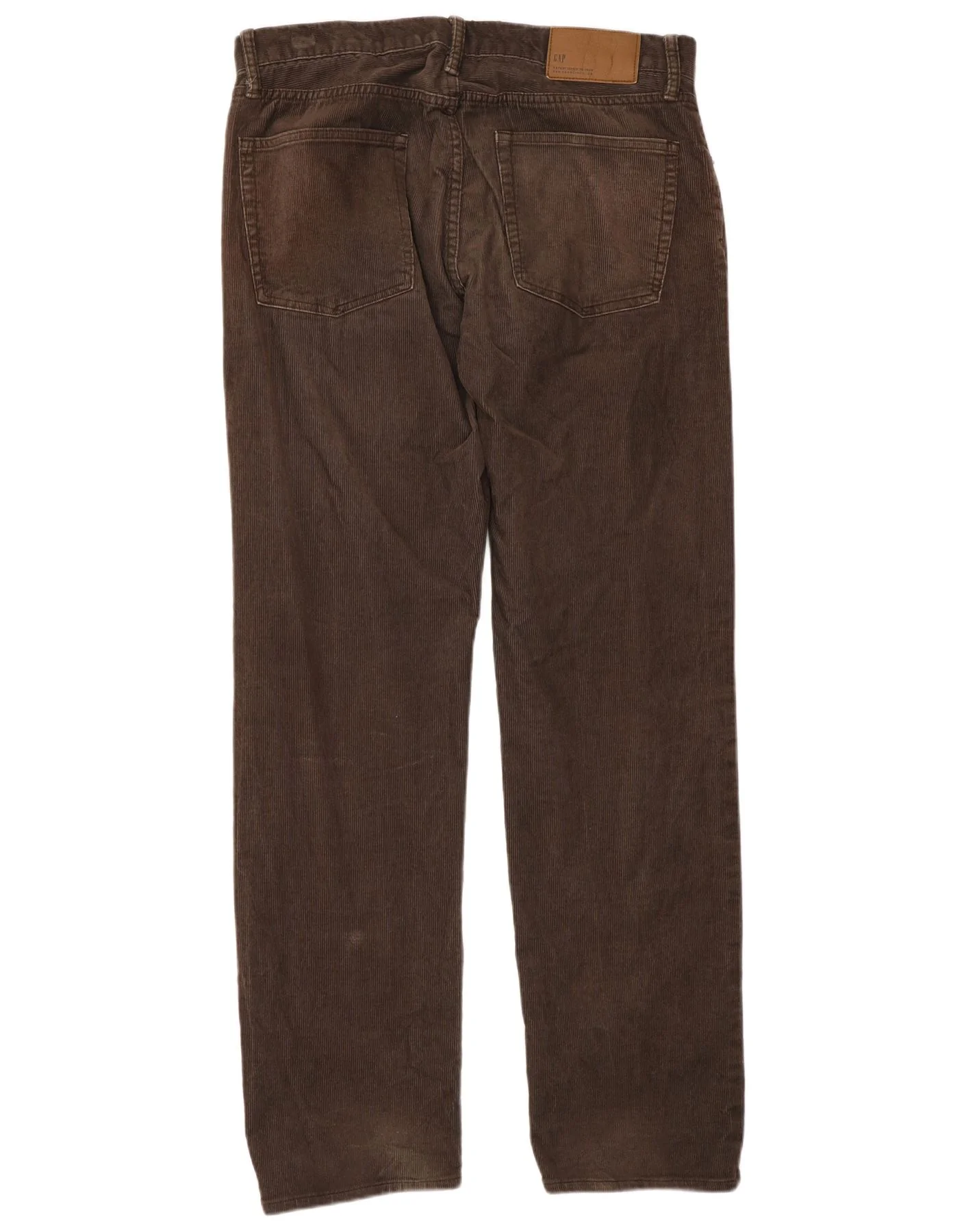 Gap Mens Straight Corduroy Trousers W32 L32 Brown Cotton - Image 2