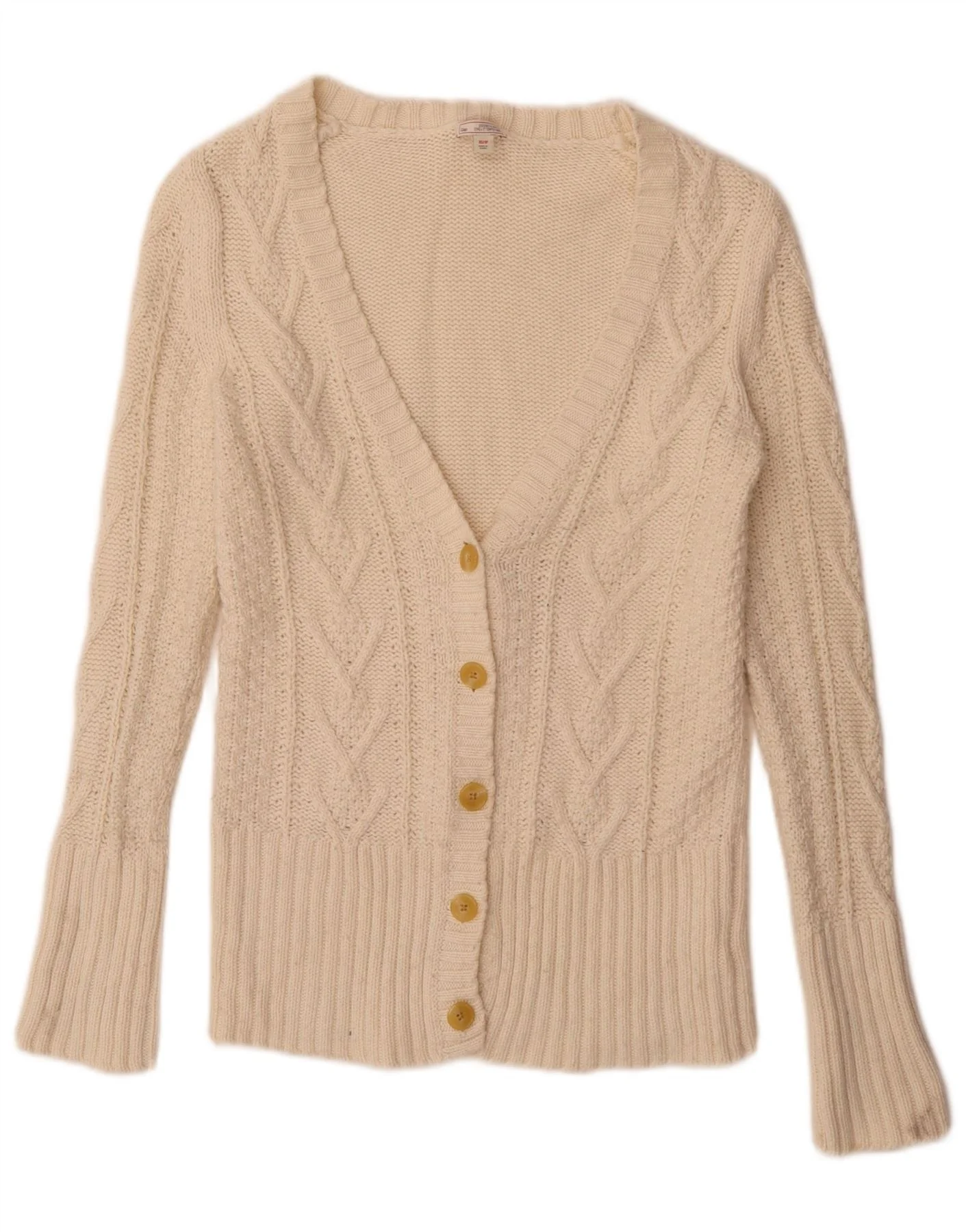 Gap Womens Cardigan Sweater UK 4 XS Off White Cotton
