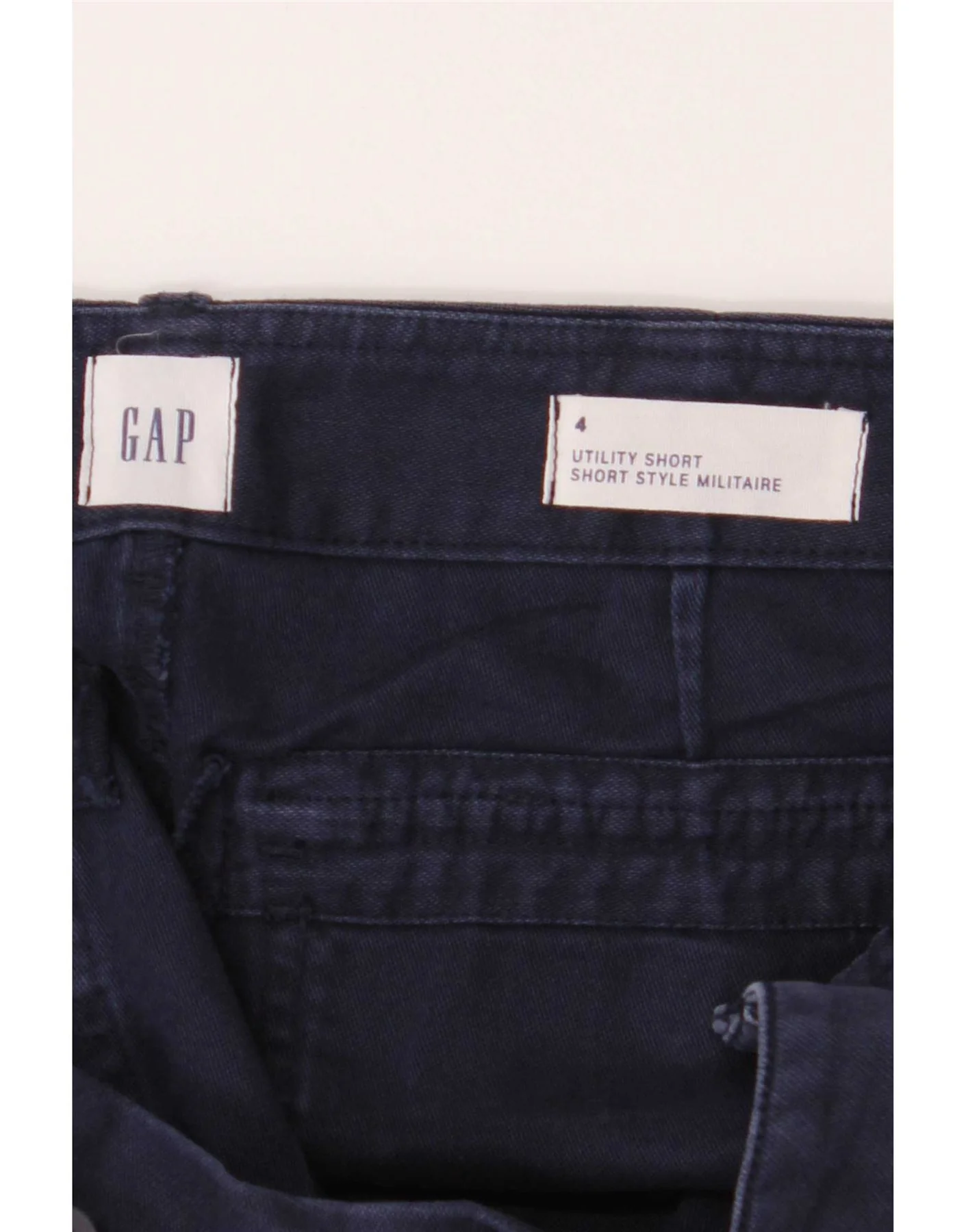 Gap Womens Chino Shorts US 4 Small W28 Navy Blue Cotton - Image 4