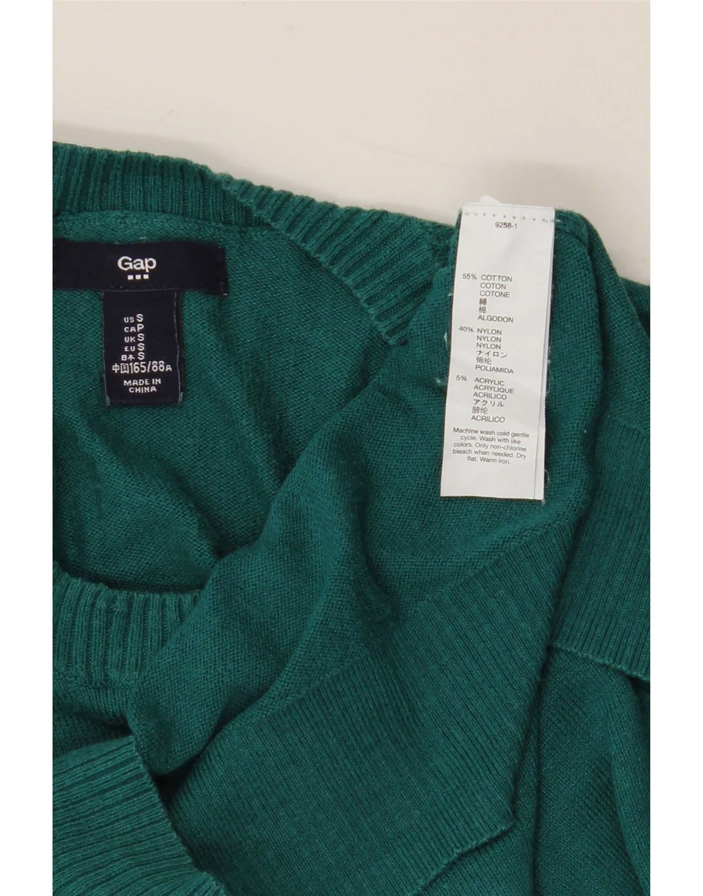 Gap Womens Regular Fit Cardigan Sweater UK 10 Small Green Cotton - Image 3