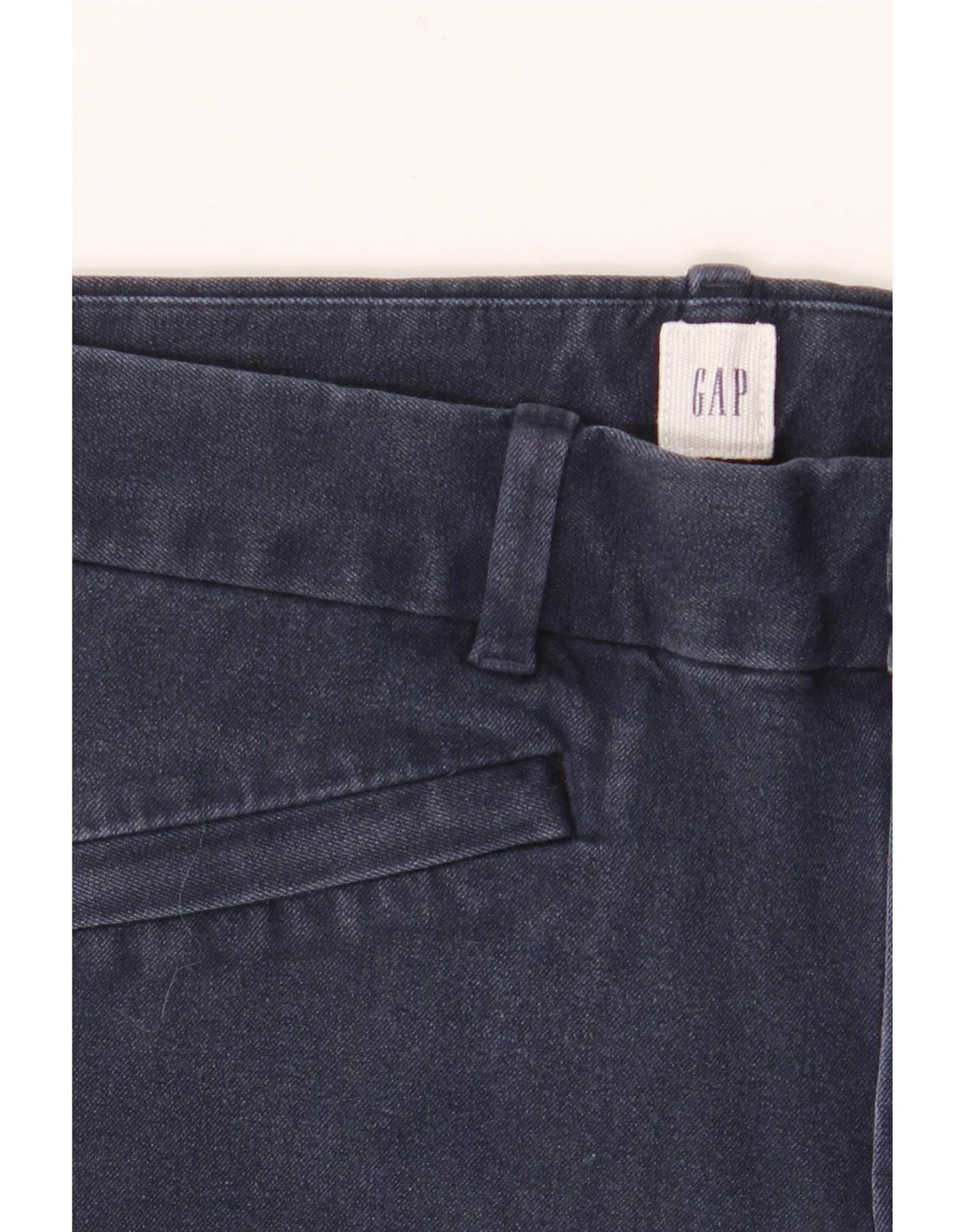 Gap Womens Skinny Cropped Trousers UK 10 Small W32 L25 Navy Blue Cotton - Image 3