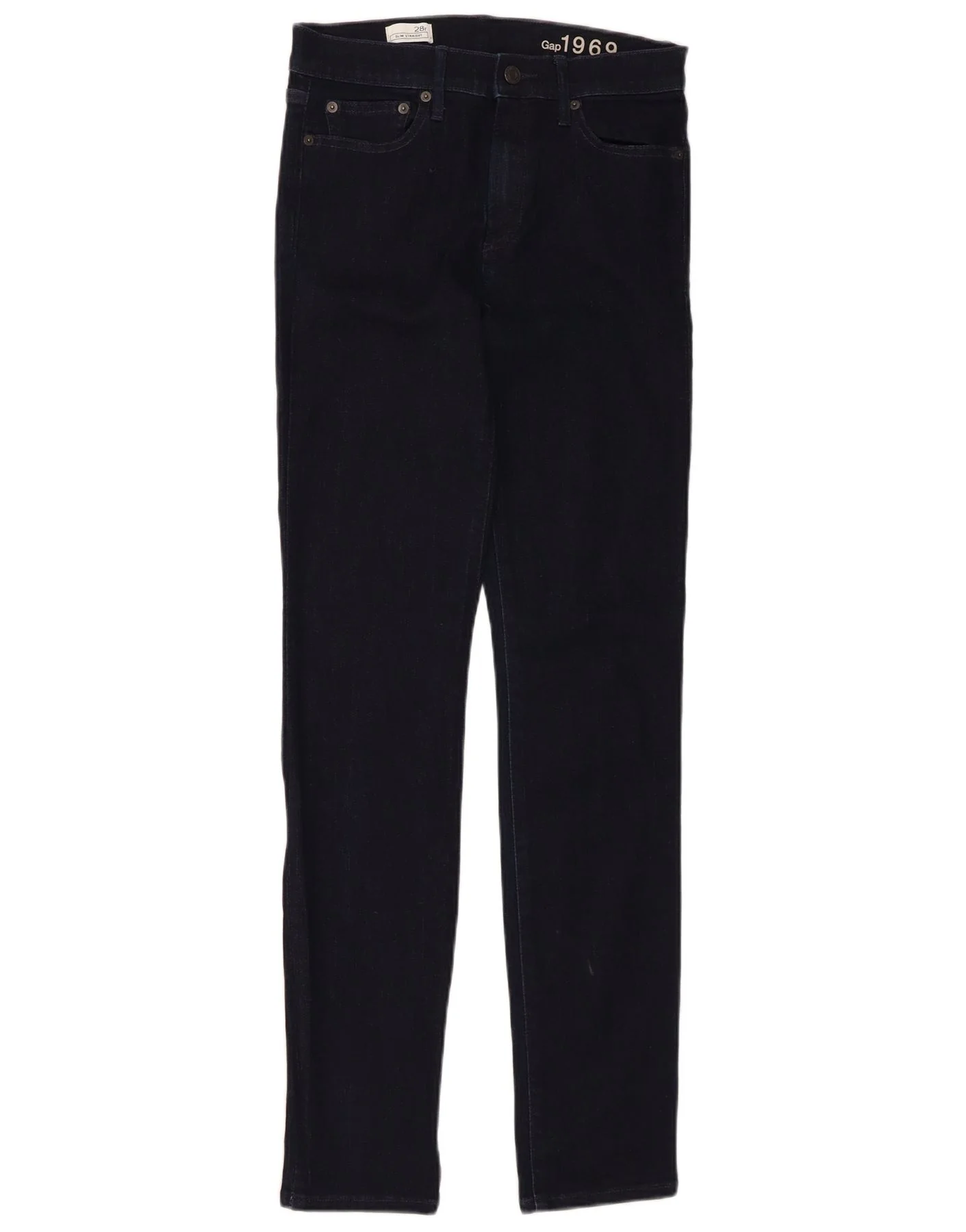 Gap Womens Slim Straight Jeans W28 L32 Navy Blue Cotton