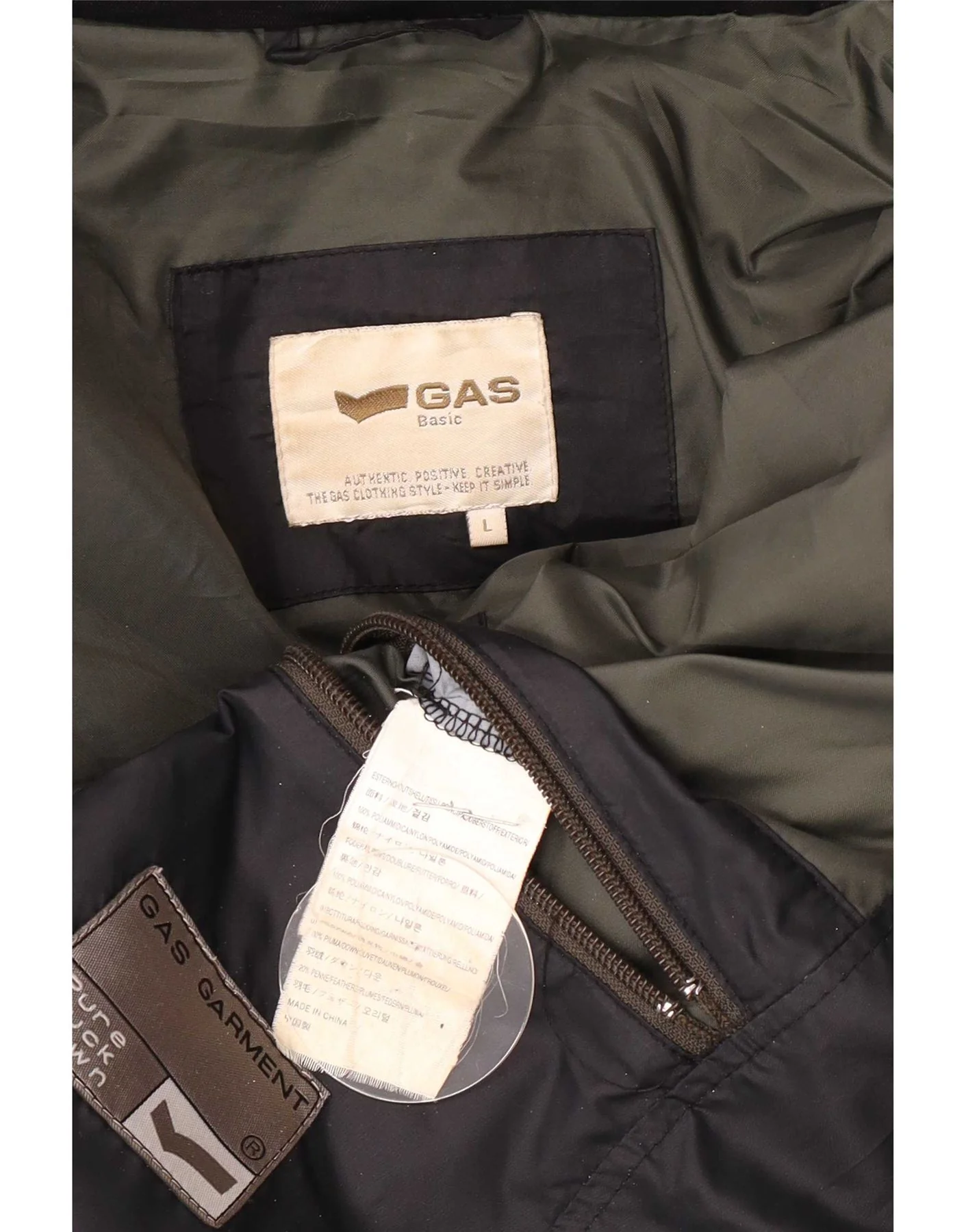Gas Mens Hooded Padded Jacket UK 40 Large Navy Blue Polyamide - Image 3
