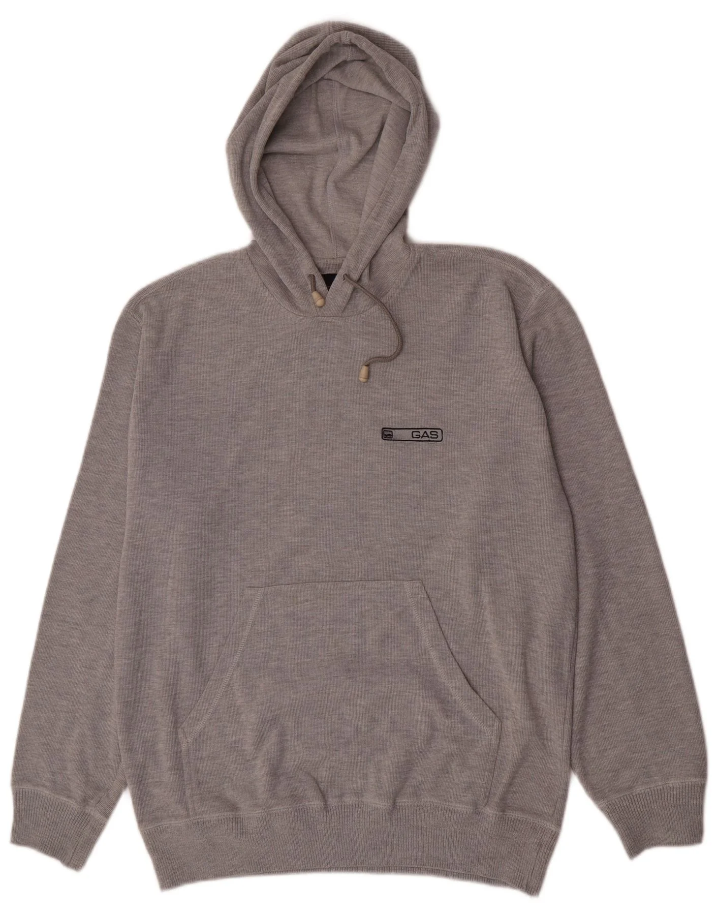 Gas Mens Hoodie Jumper XL Grey Cotton