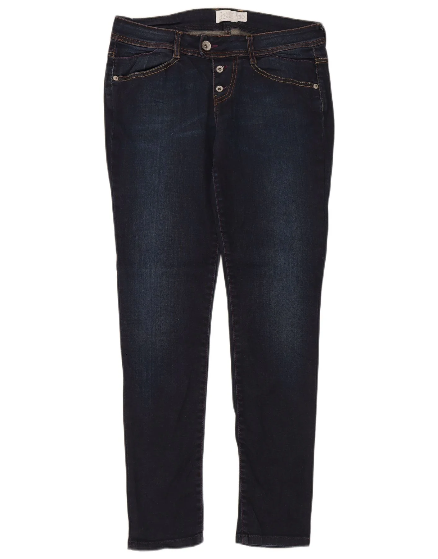 Gaudi Womens Skinny Jeans W30 L30 Navy Blue Cotton