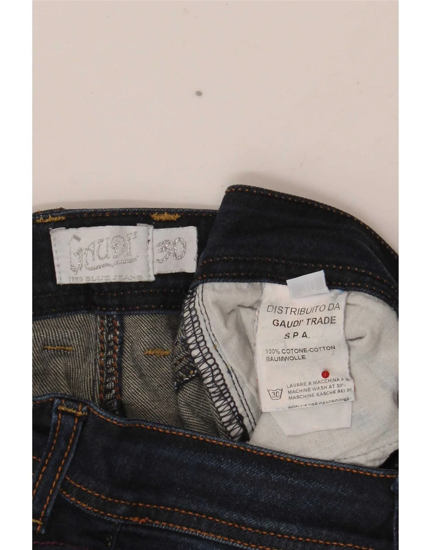 Gaudi Womens Skinny Jeans W30 L30 Navy Blue Cotton - Image 3