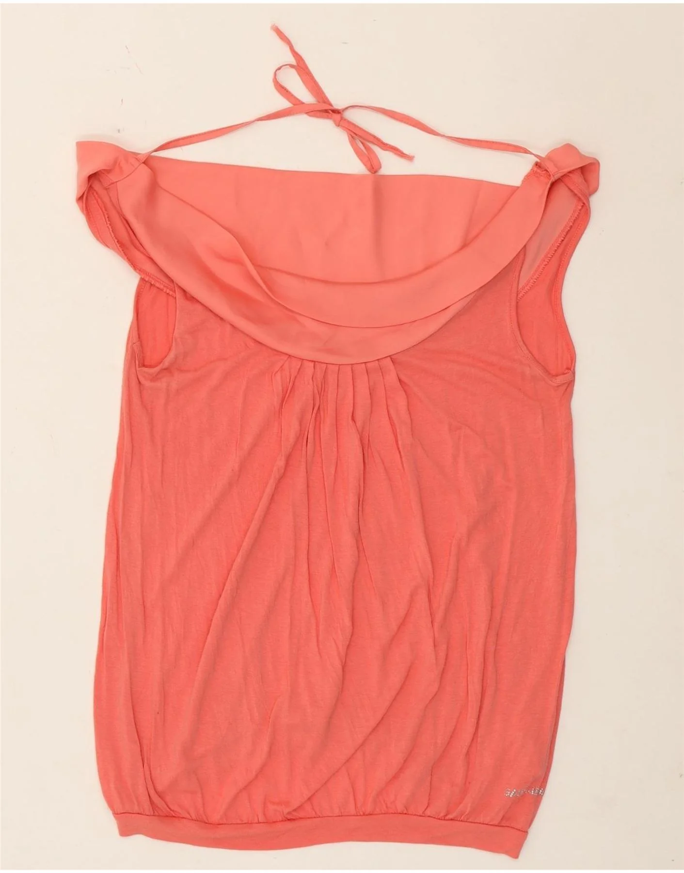 Gaudi Womens Sleeveless Off Shoulder Top UK 8 Small Pink Viscose