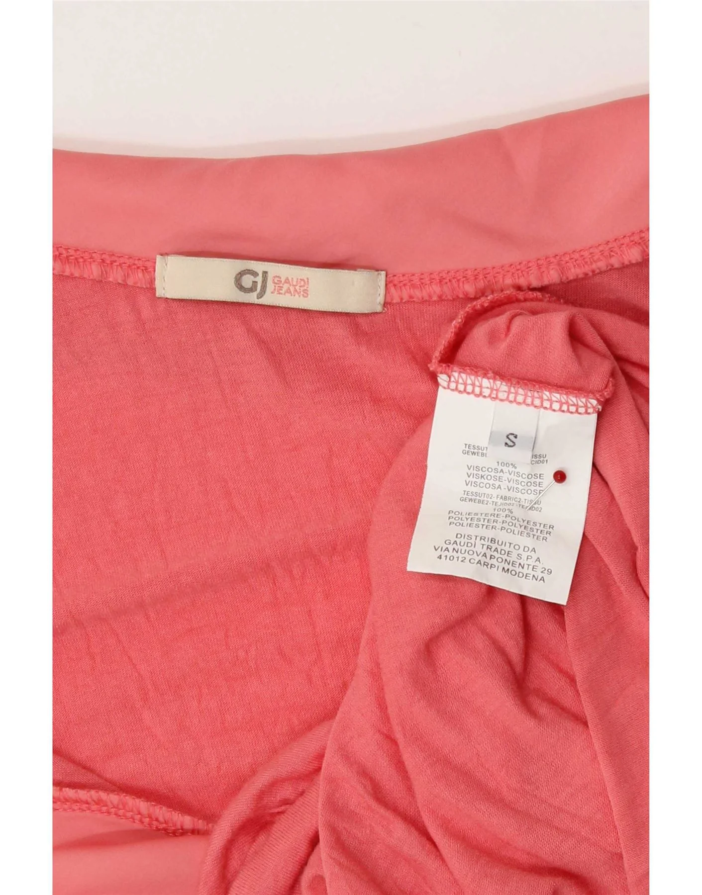 Gaudi Womens Sleeveless Off Shoulder Top UK 8 Small Pink Viscose - Image 3