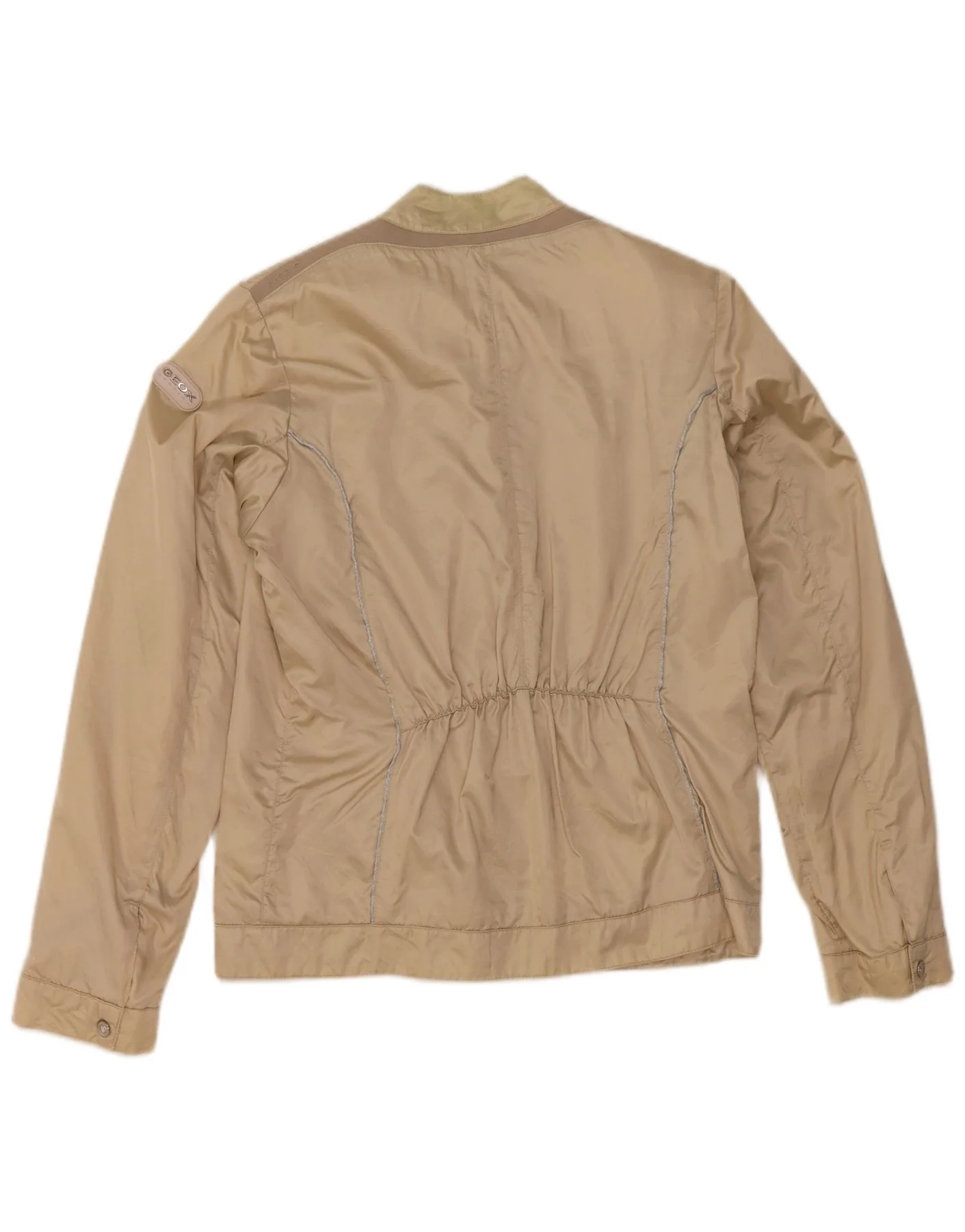 Geox Girls Respira Bomber Jacket 13-14 Years Beige Polyamide - Image 2