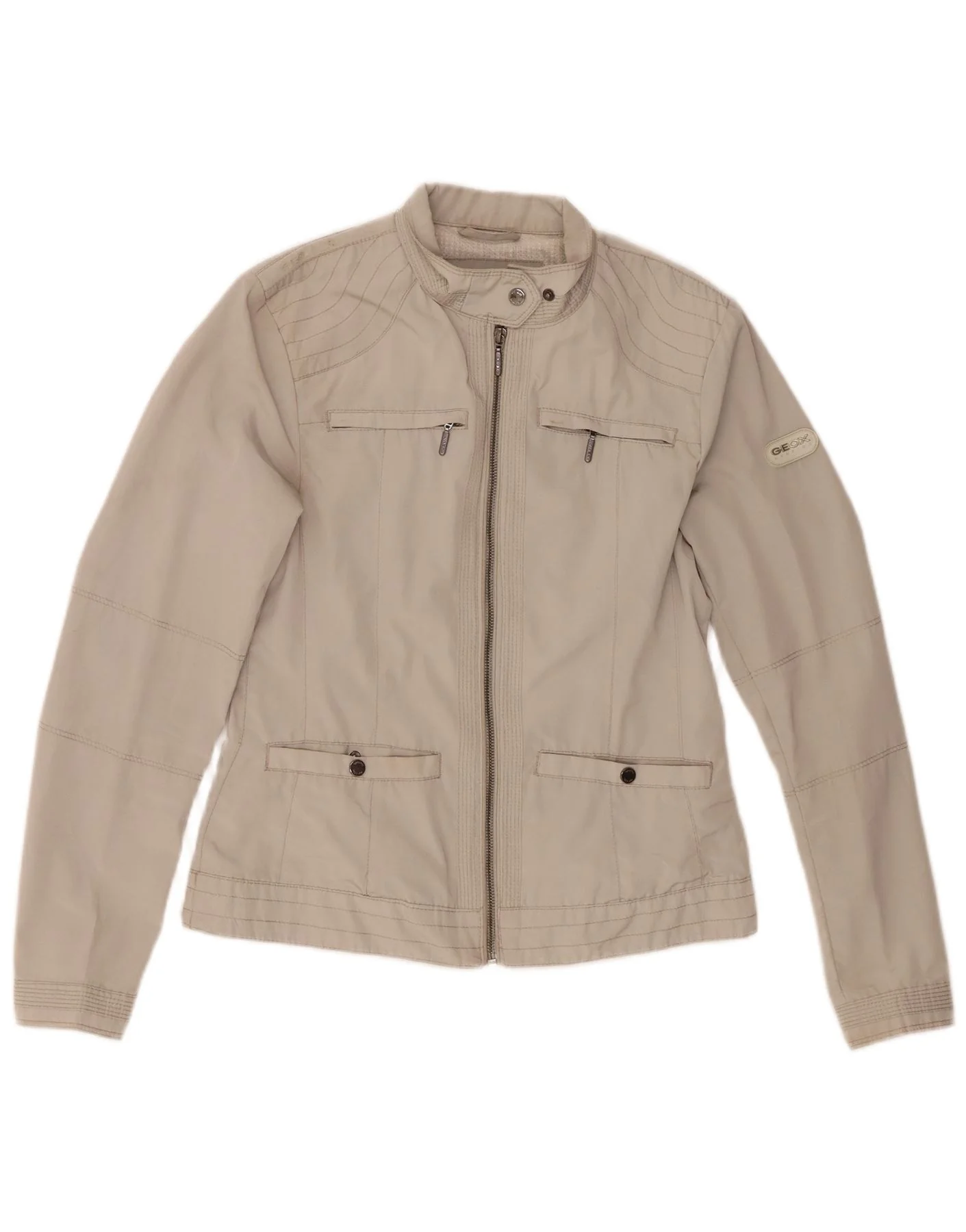 Geox Womens Utility Jacket UK 8 Small Grey Polyester