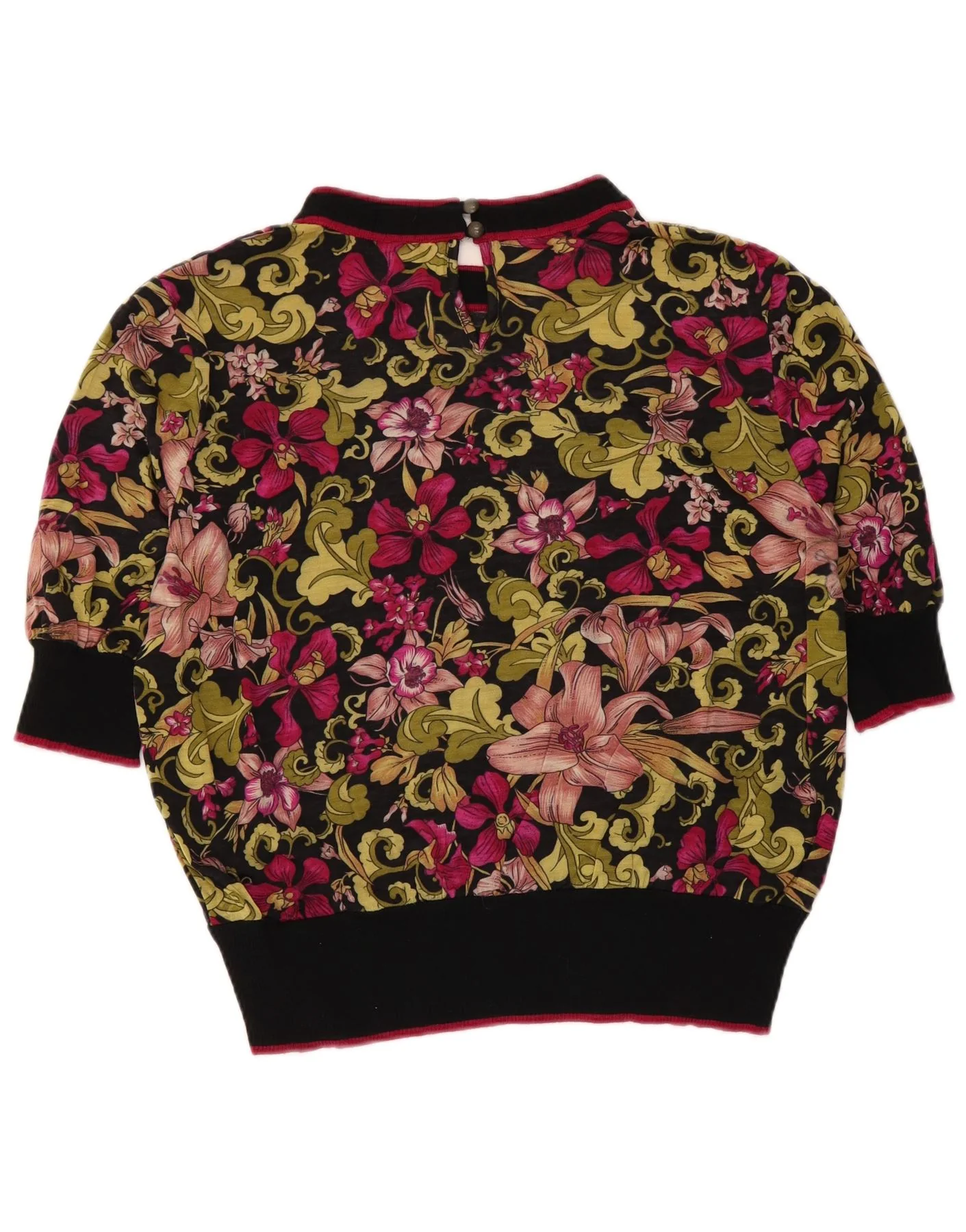 Gibi Womens 3/4 Sleeve Blouse Top UK 14 Large Multicoloured Floral - Image 2