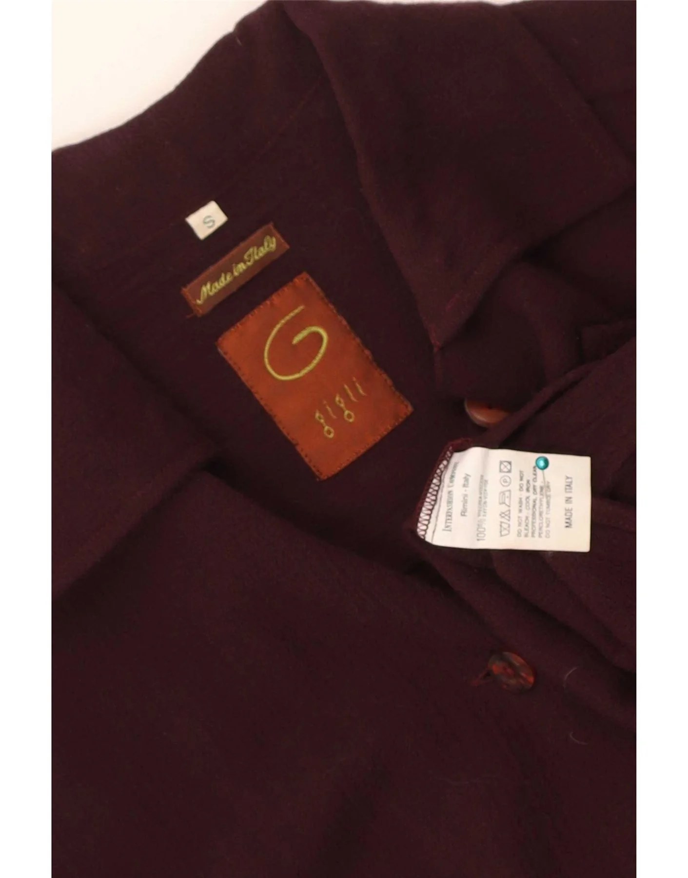 Gigli Womens Oversized Long Sleeve Shirt Dress UK 10 Small Maroon Viscose - Image 3