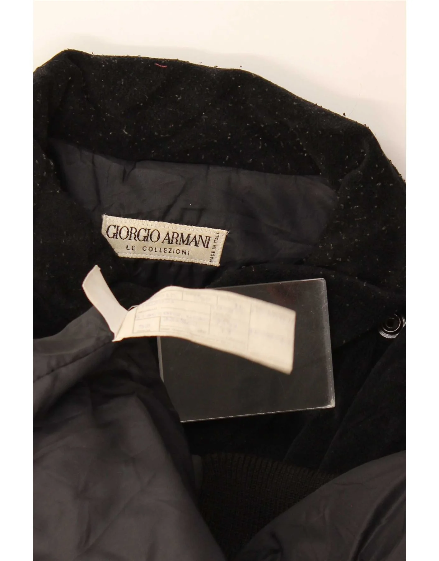 Giorgio Armani Mens Bomber Jacket IT 52 Large Black - Image 4