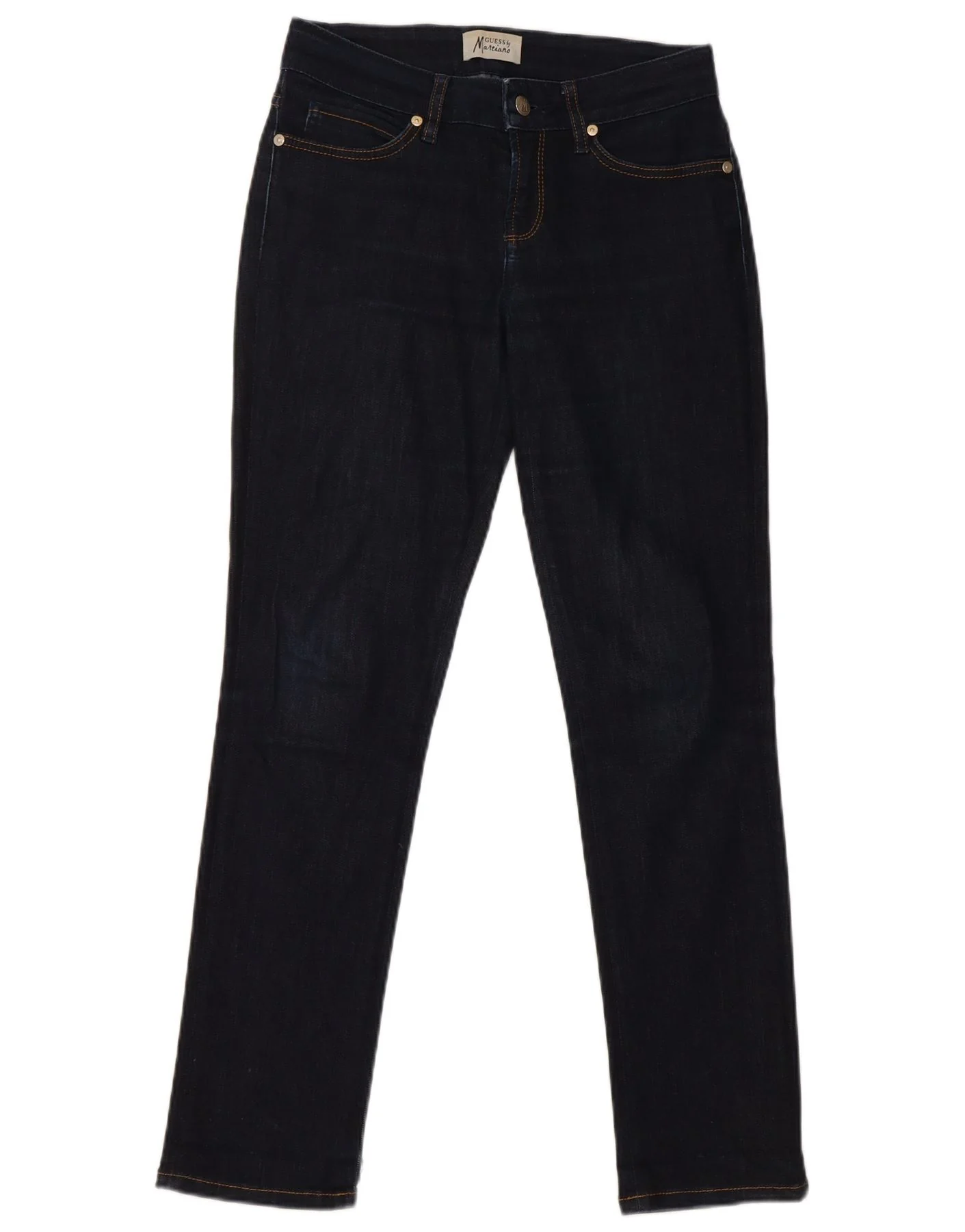 Guess By Marciano Womens Crop Slim Jeans W26 L29 Navy Blue Cotton