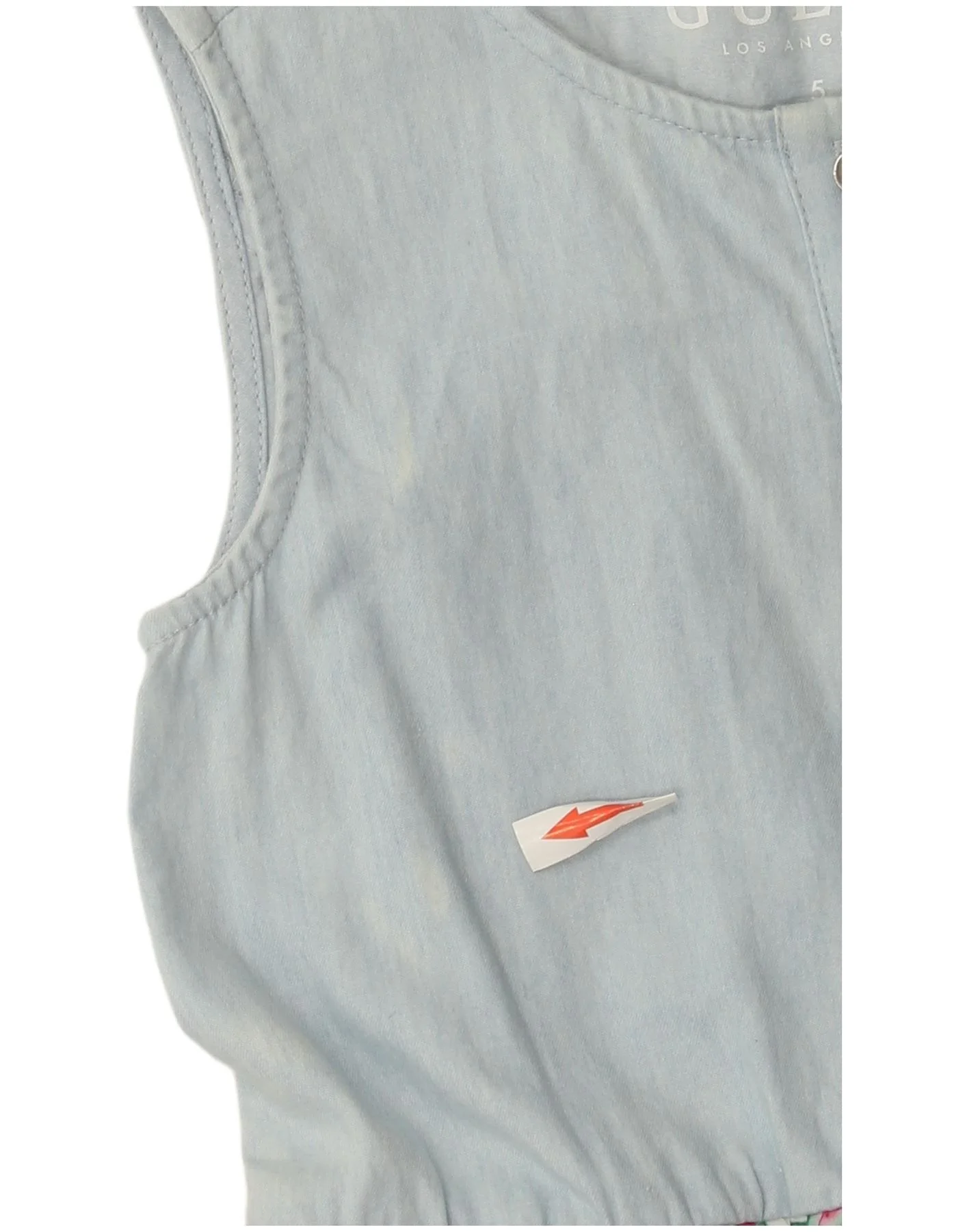 Guess Girls Abstract Pattern Sleeveless Asymmetrical Dress 4-5 Years Blue - Image 3