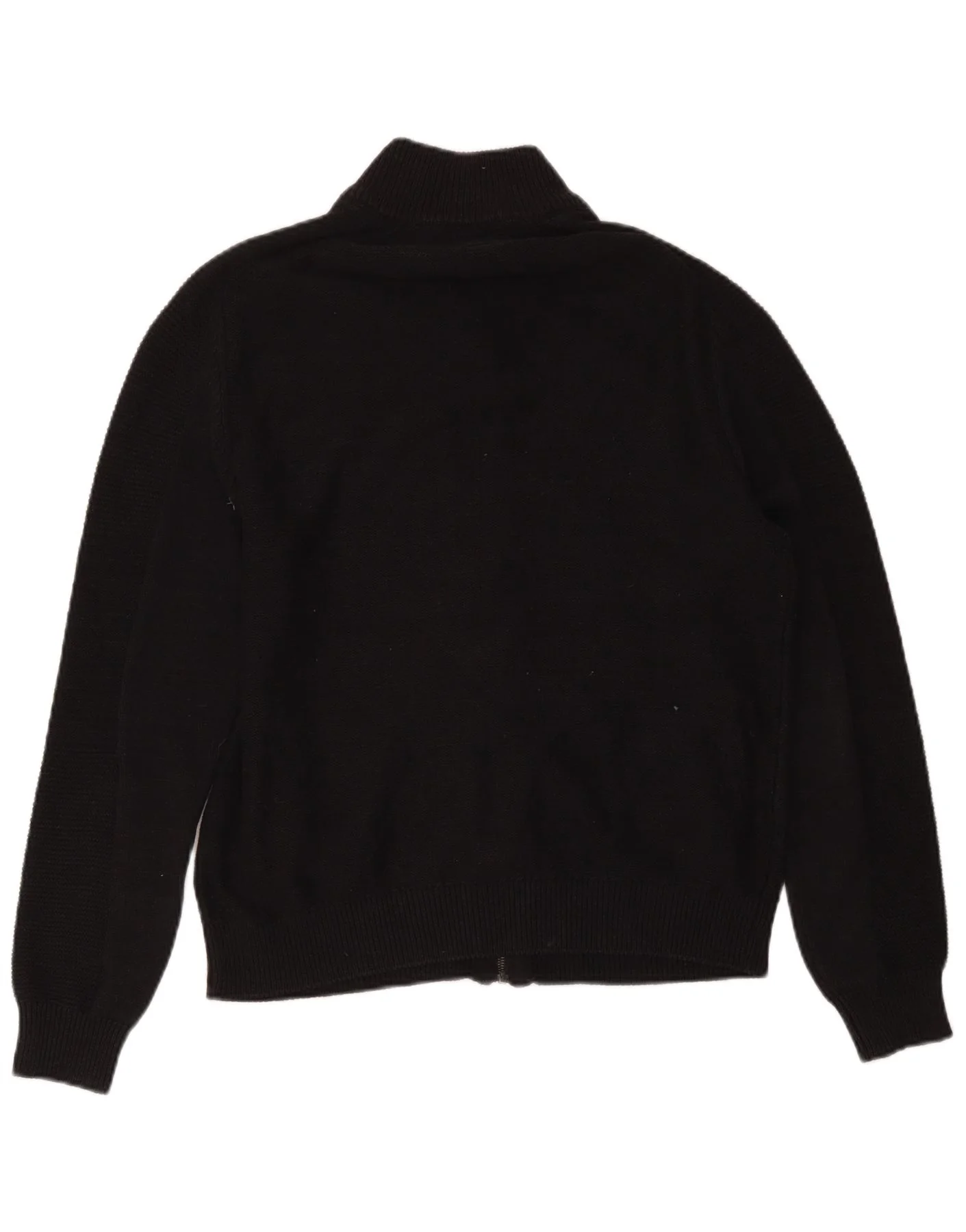 Guess Mens Full Zip Cardigan Sweater UK 40 Medium Black Cotton - Image 2