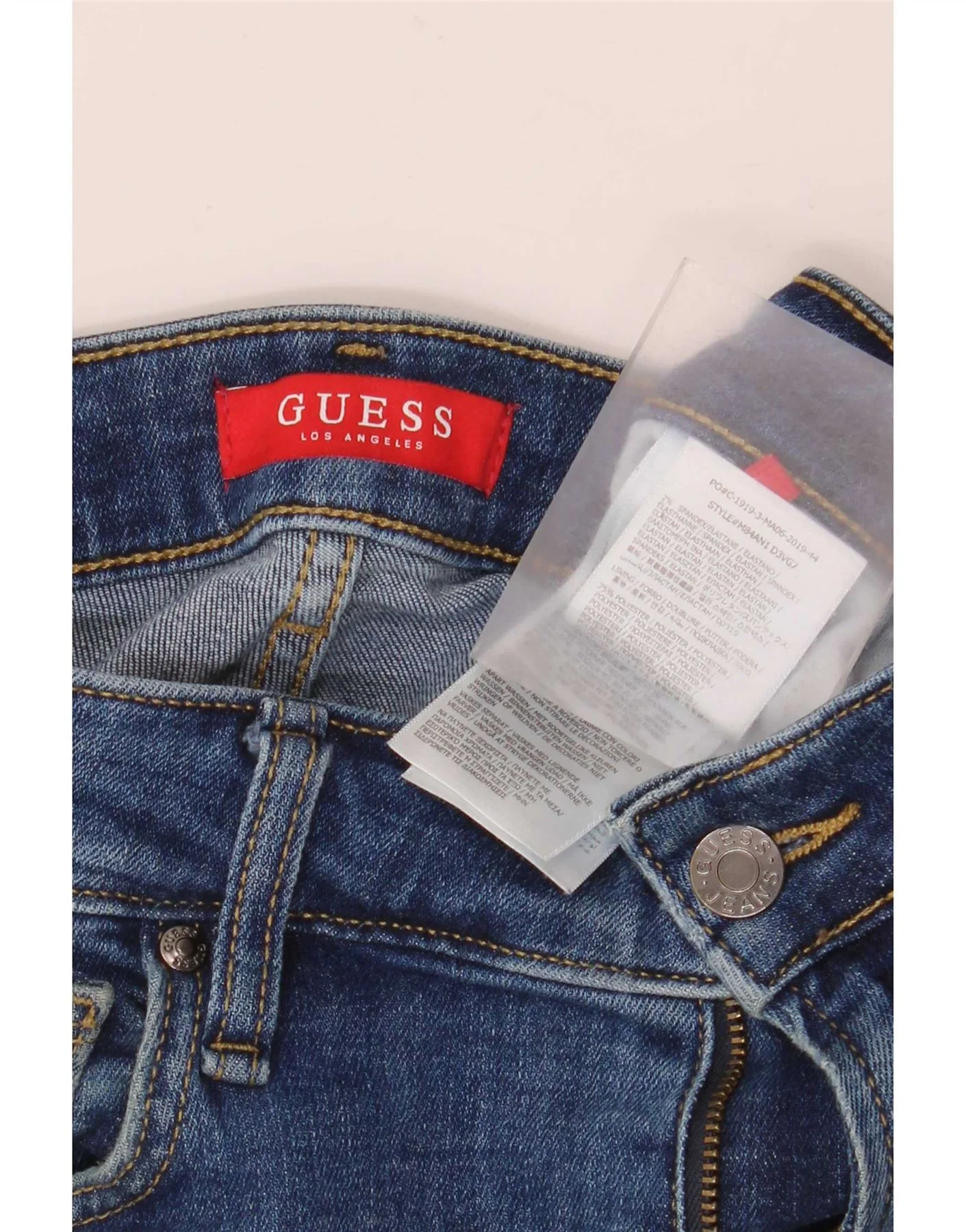Guess Mens Super Skinny Jeans W32 L32 Blue Cotton - Image 4