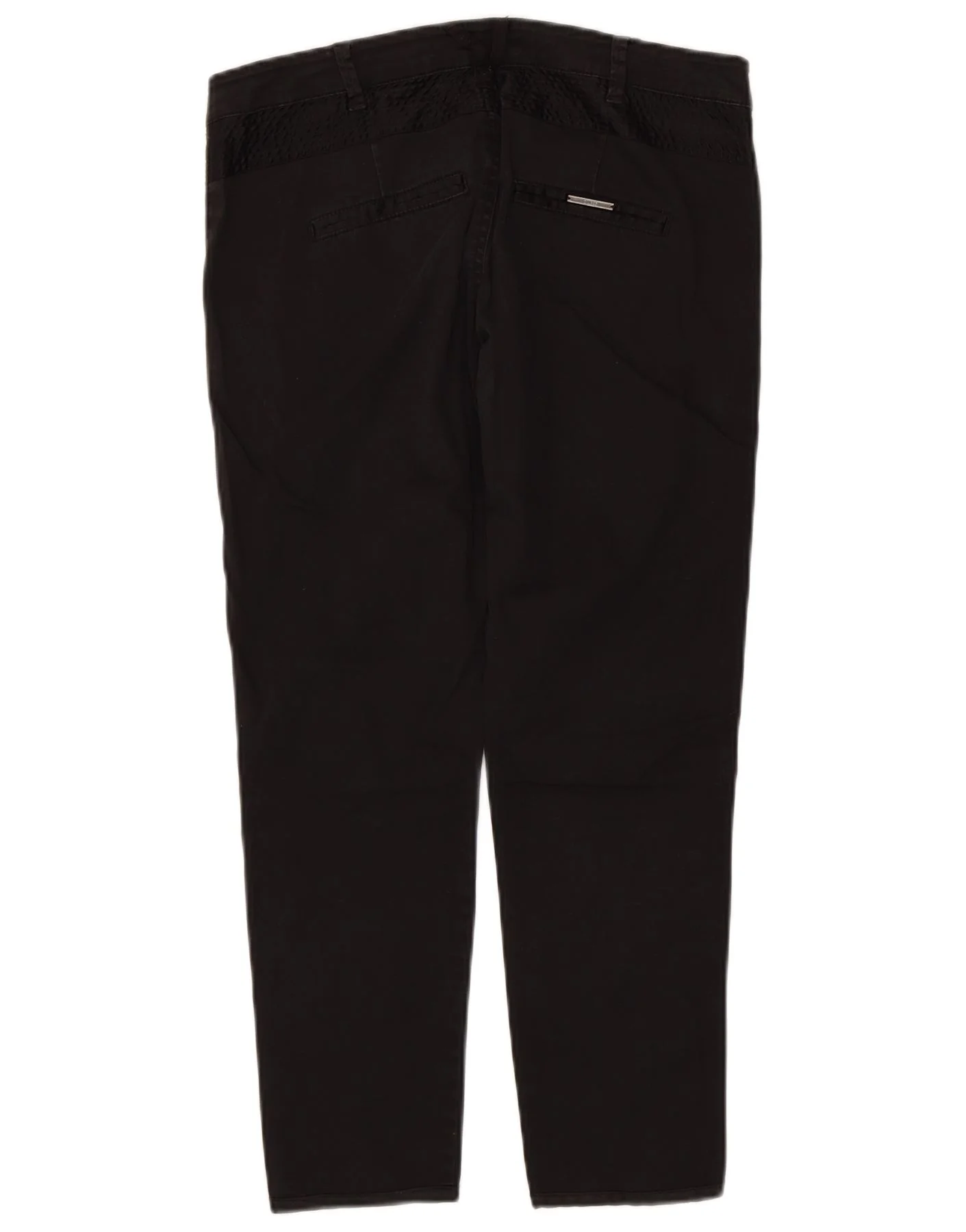 Guess Womens Cropped Trousers W30 L25 Black Cotton - Image 2