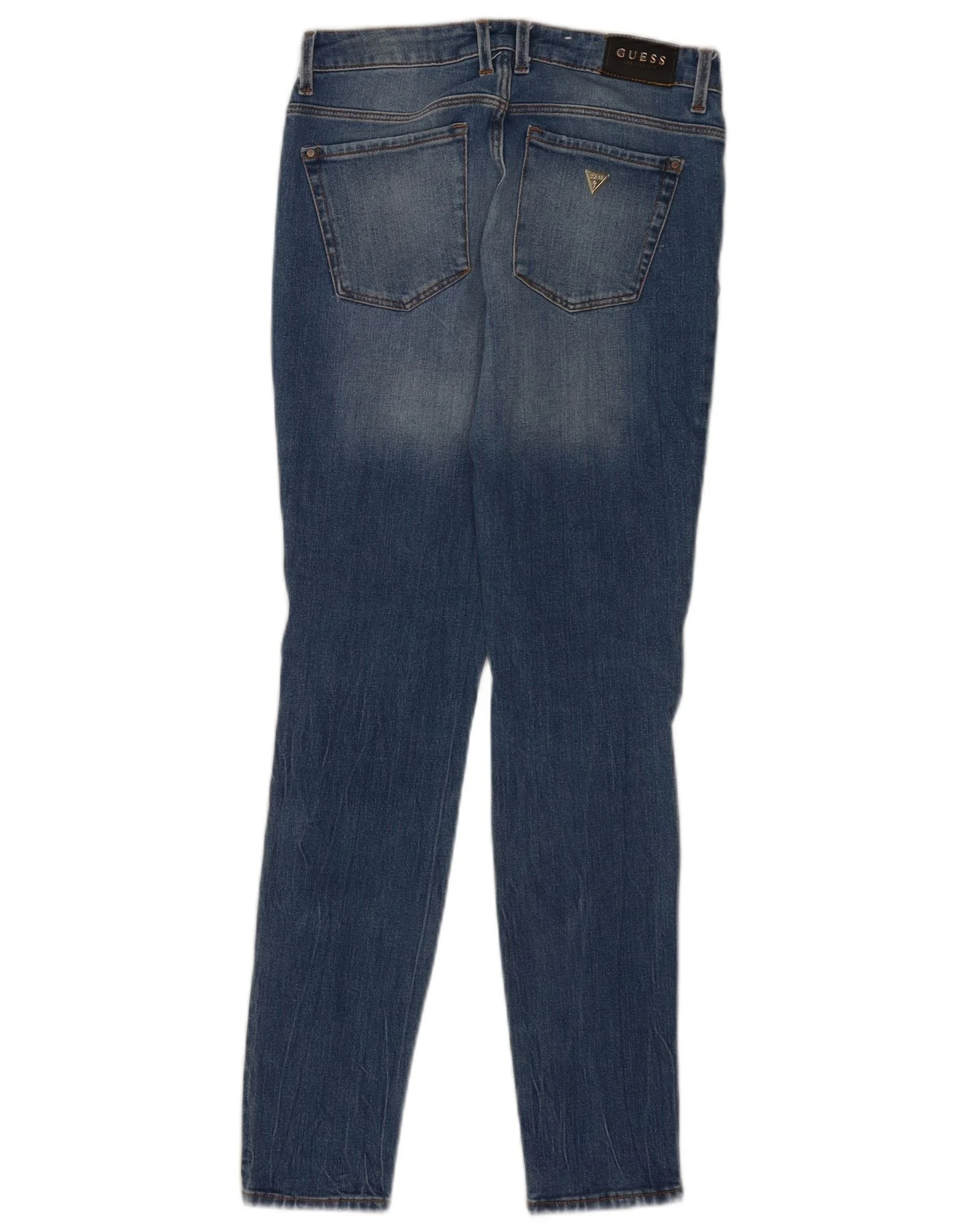 Guess Womens Distressed Skinny Jeans W26 L29 Blue - Image 2