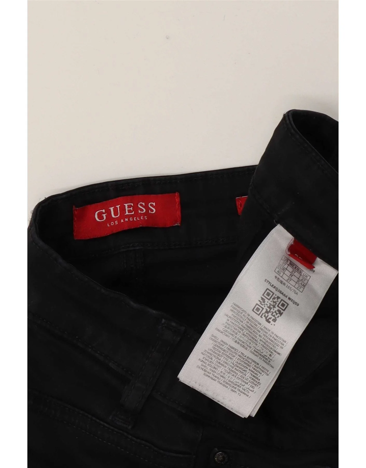 Guess Womens High Rise Skinny Jeans W27 L27 Black Cotton - Image 4