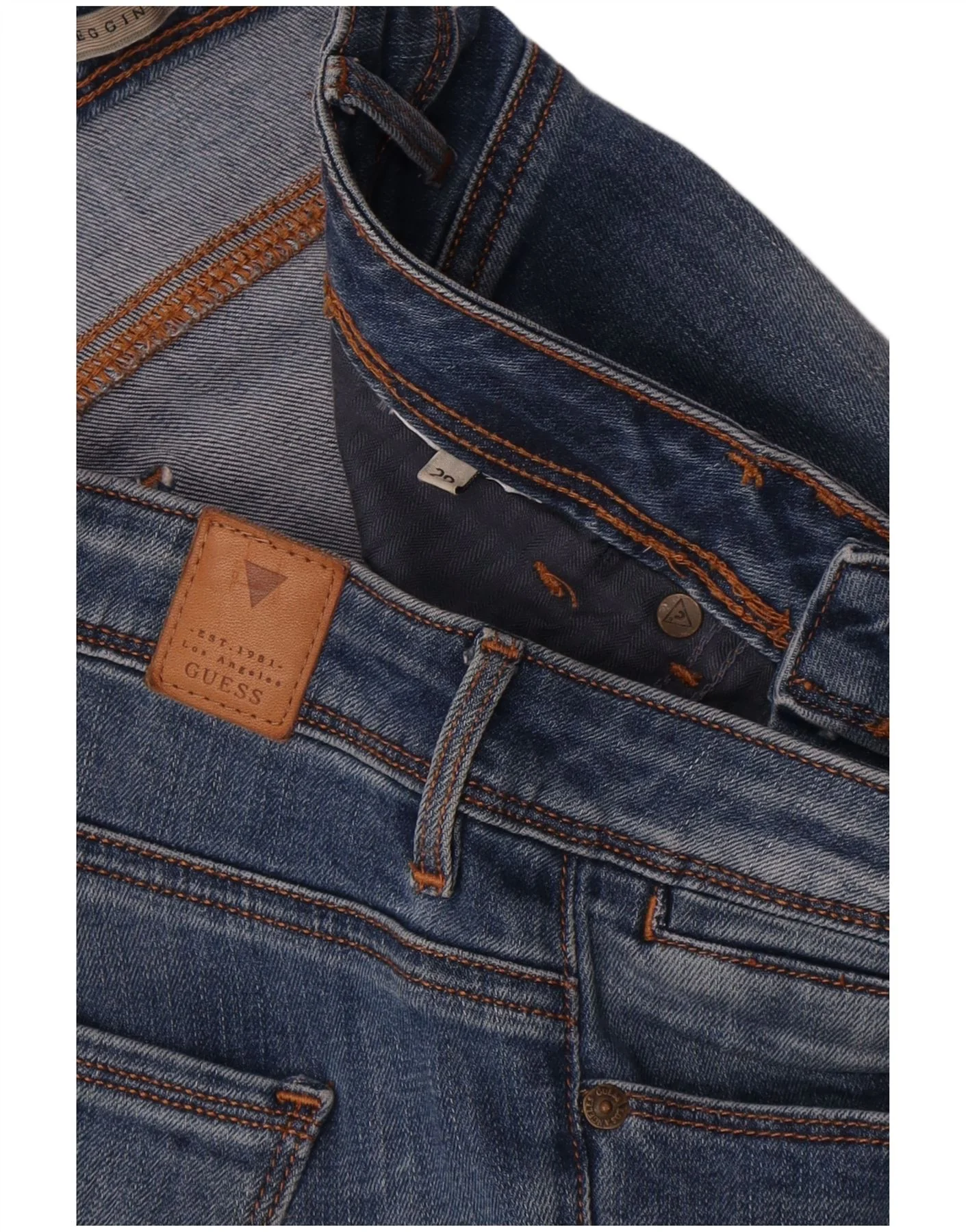 Guess Womens Jegging Skinny Jeans W29 L27 Blue - Image 3