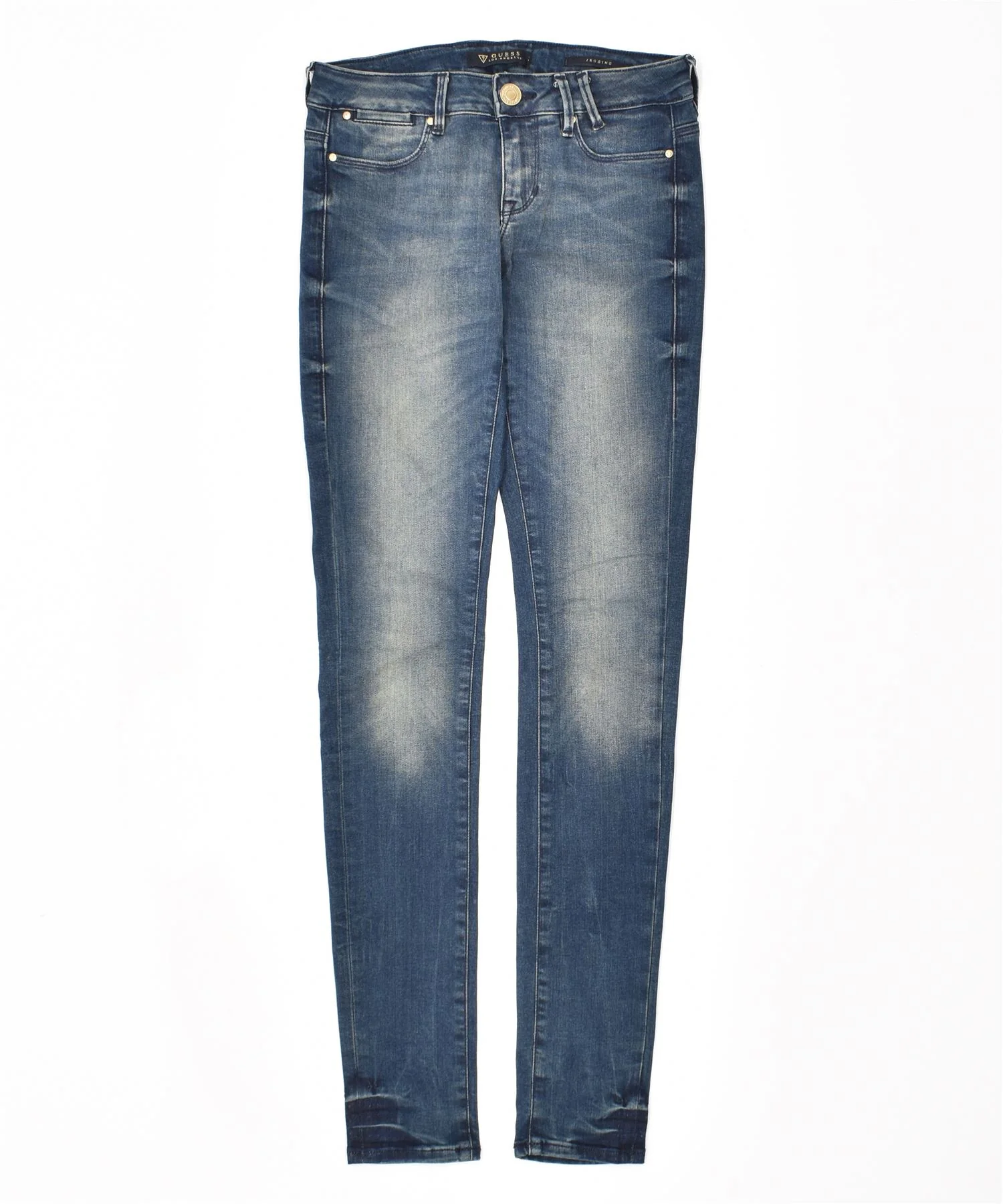 GUESS Womens Low Waist Jegging Jeans W26 L33 Blue Cotton