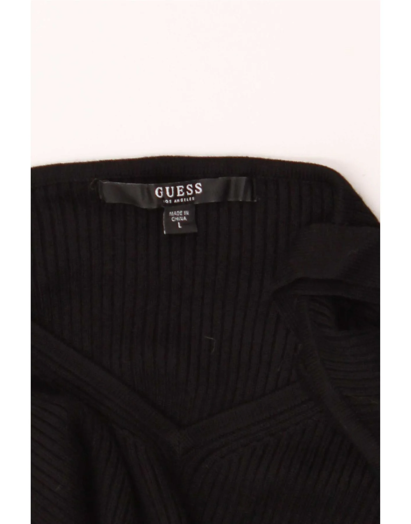 Guess Womens Off Shoulder Top UK 12 Medium Black Rayon - Image 4
