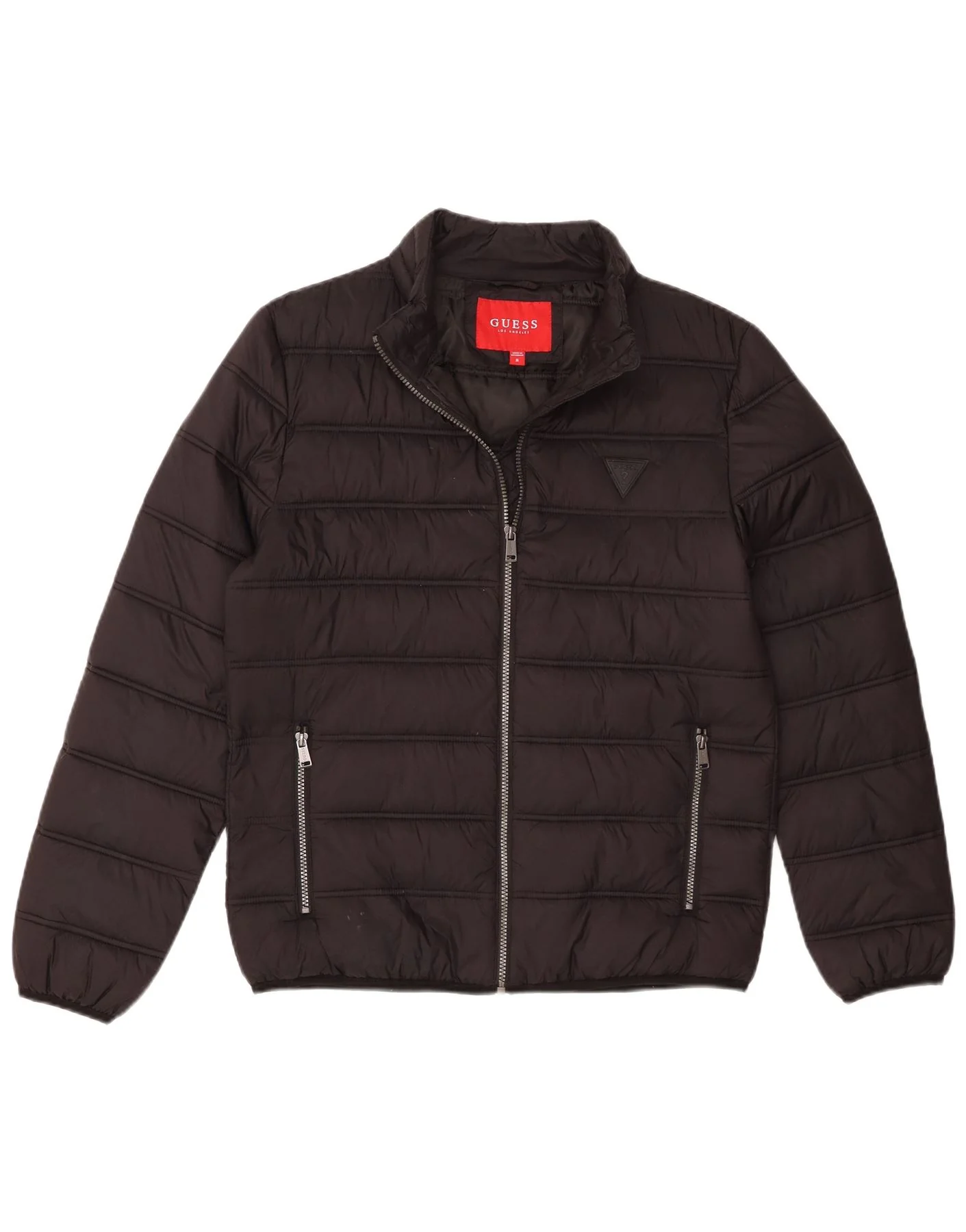 Guess Womens Padded Jacket UK 14 Medium Black Polyamide