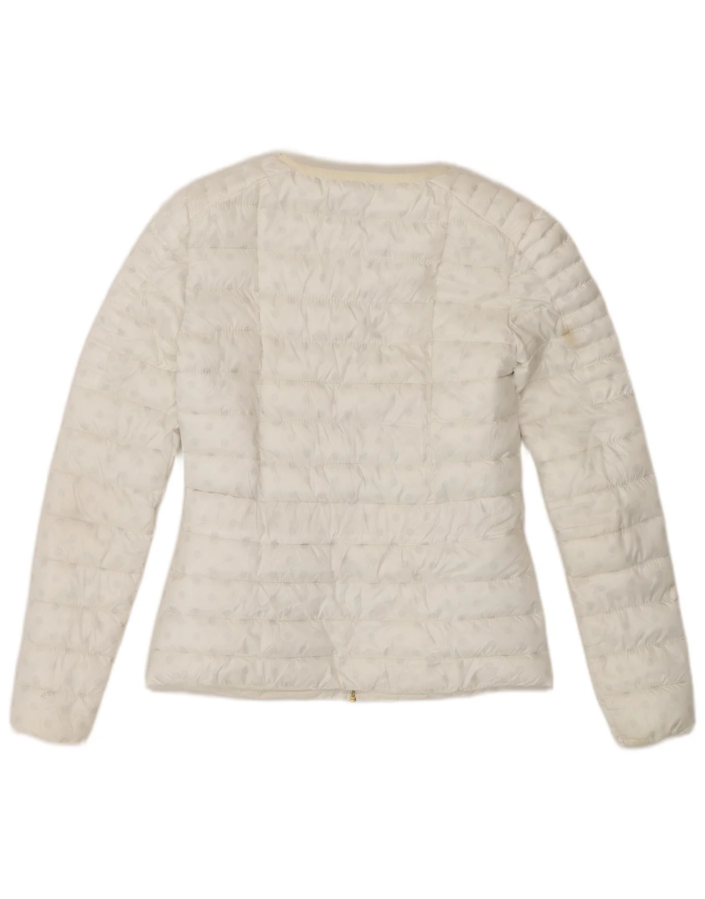 Guess Womens Padded Jacket UK 6 XS White Spotted Polyester - Image 2