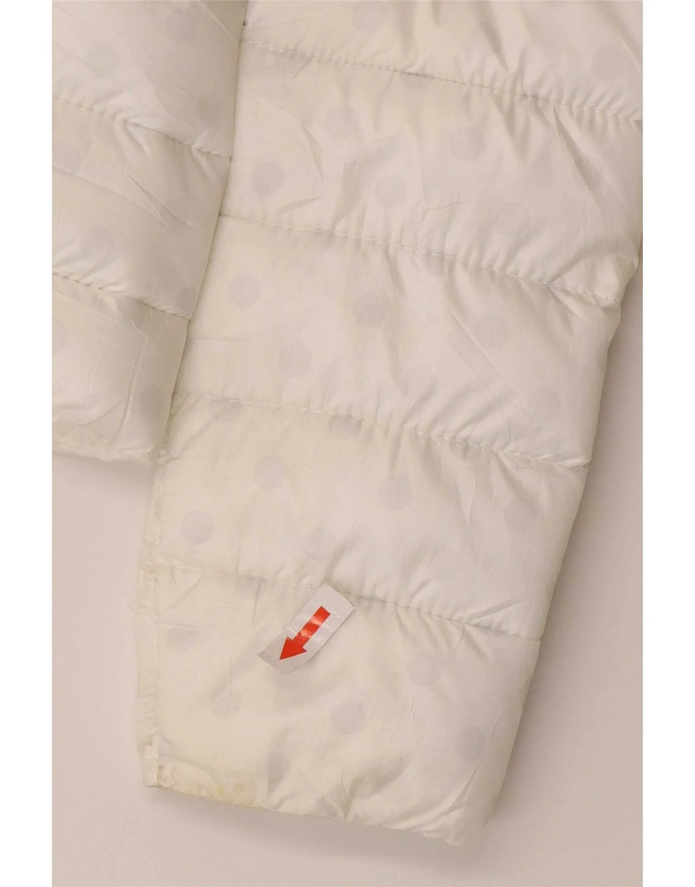 Guess Womens Padded Jacket UK 6 XS White Spotted Polyester - Image 4