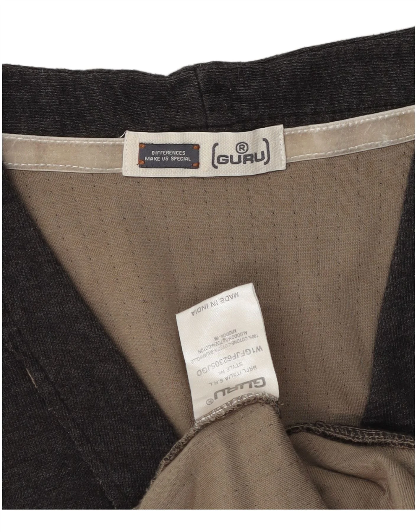 Guru Mens Cardigan Sweater Small Grey Cotton - Image 4