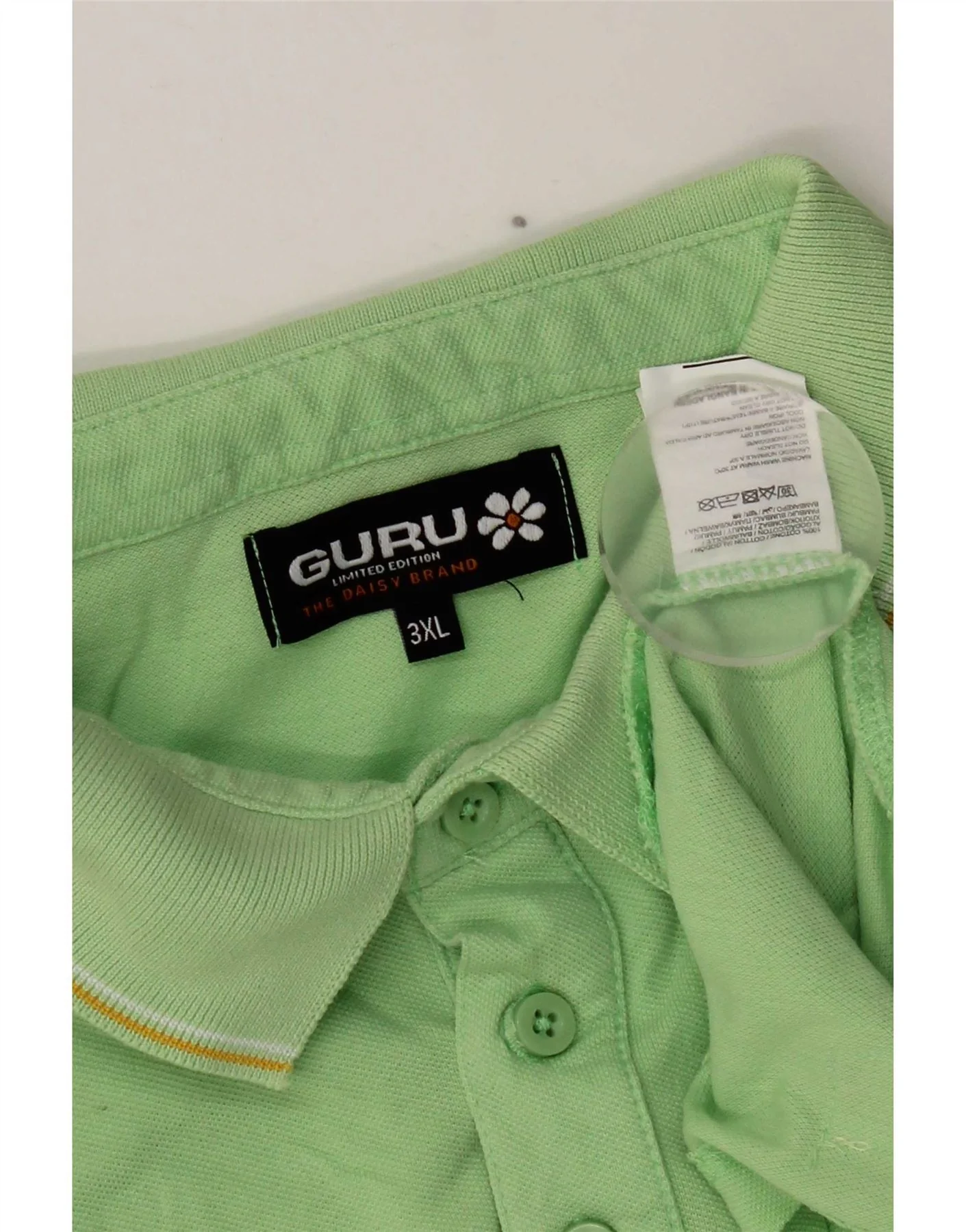 Guru Mens Short Sleeve Polo Shirt 3XL Green Cotton - Image 4