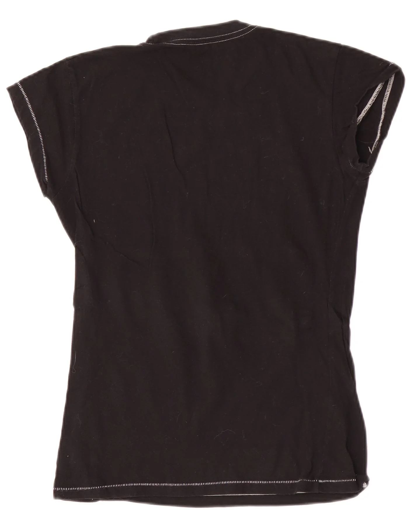 Hard Rock Cafe Womens Chicago Graphic T-Shirt Top UK 8 Small Black Cotton - Image 2