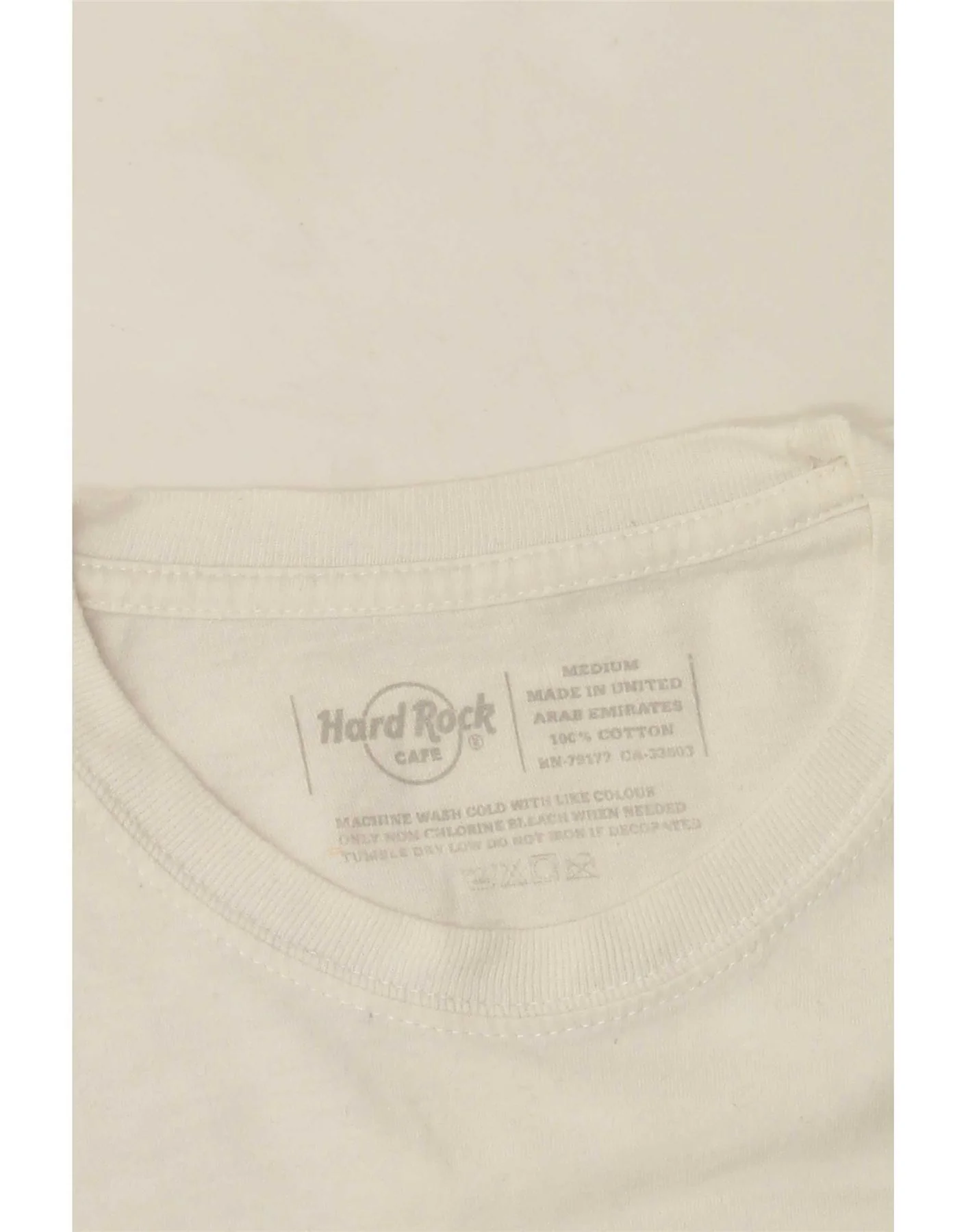 Hard Rock Cafe Womens Las Vegas Graphic T-Shirt Top UK 12 Medium White - Image 3