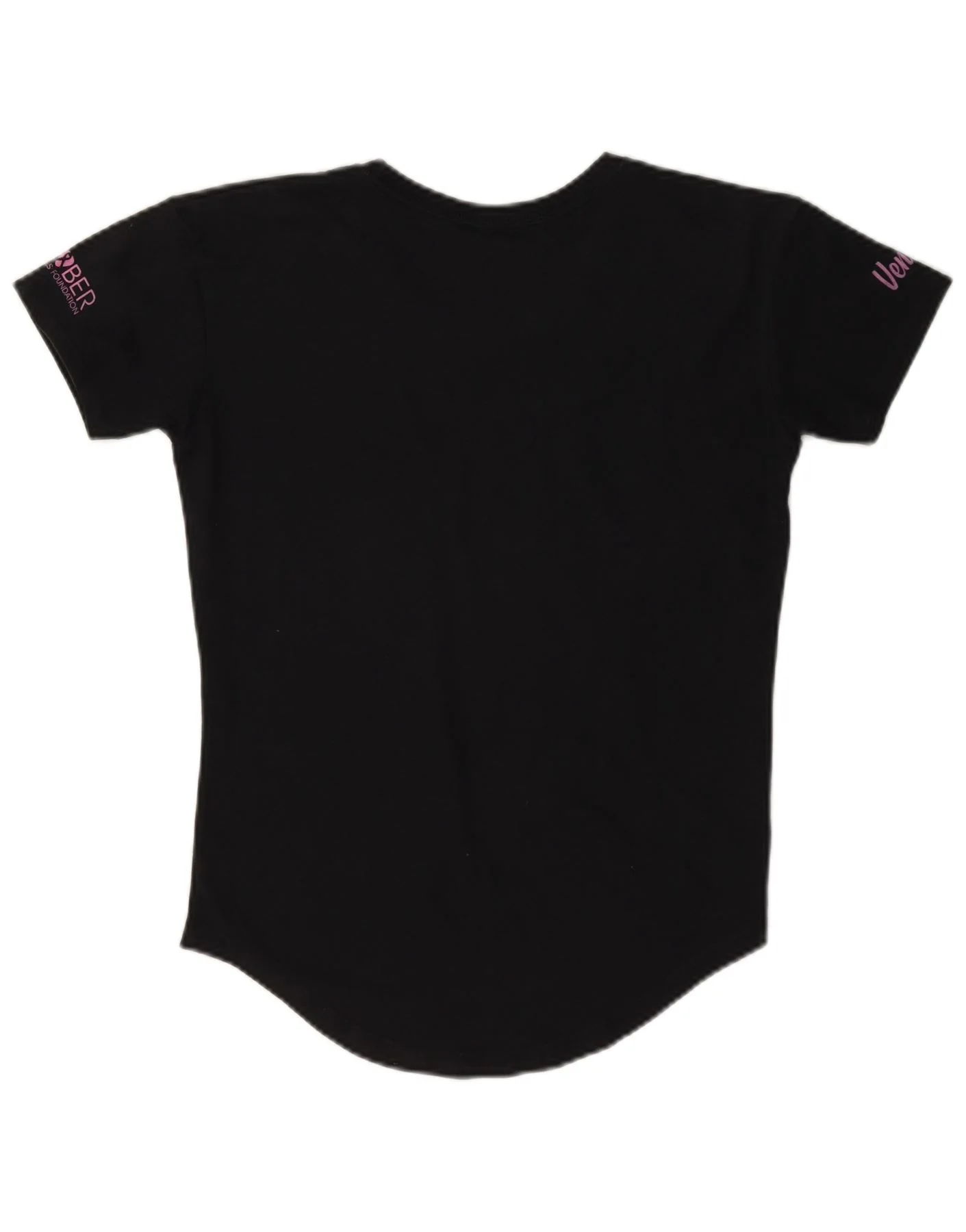 Hard Rock Cafe Womens Pinktober Graphic T-Shirt Top UK 6 XS Navy Blue - Image 2