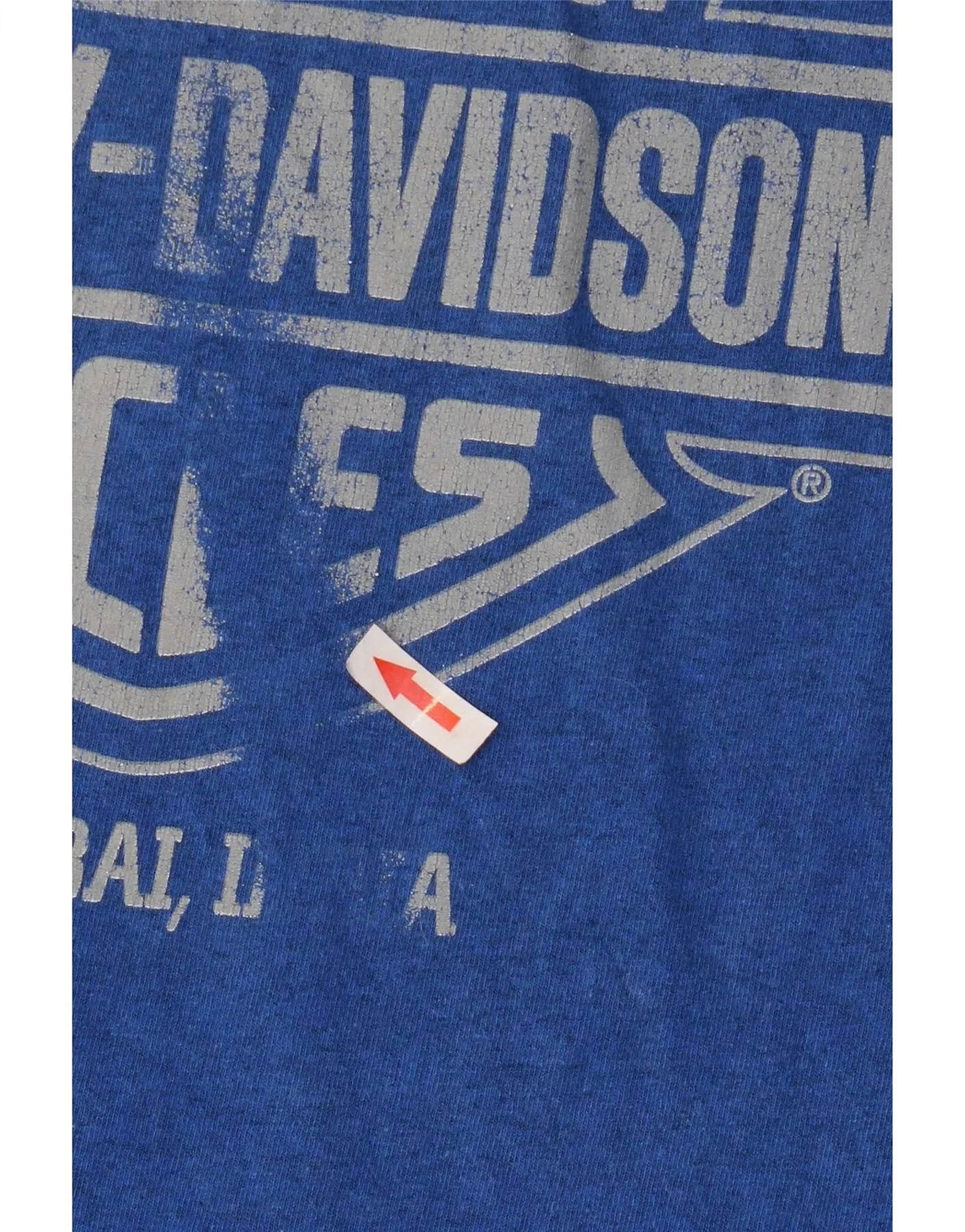 Harley Davidson Mens Graphic T-Shirt Top Small Blue Motorcycle - Image 3