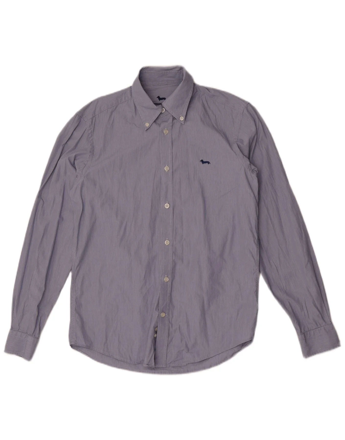 Harmont & Blaine Mens Narrow Fit Shirt Medium Blue Striped