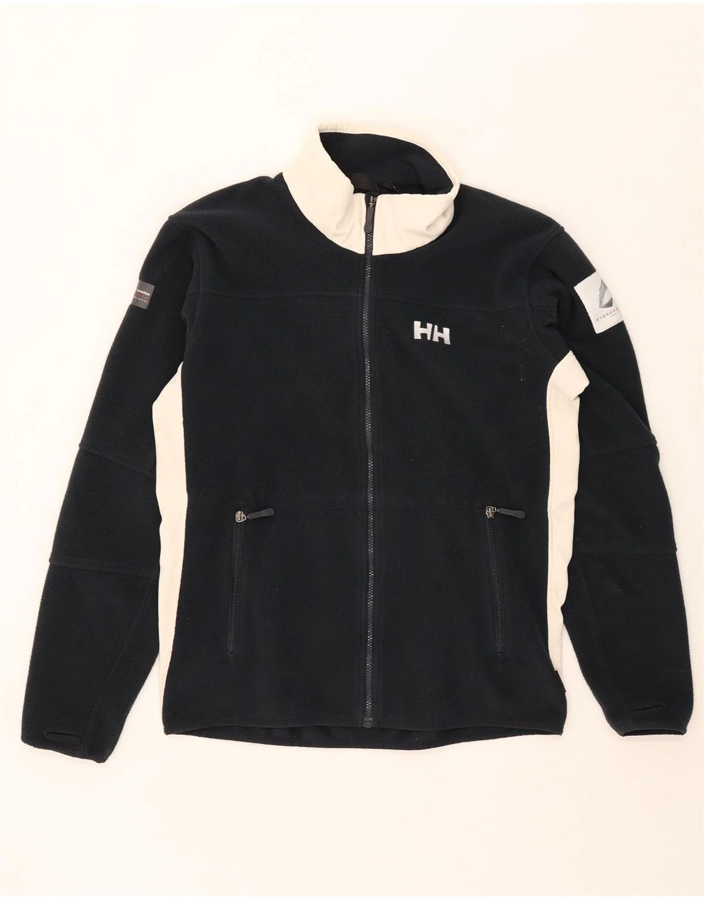 Helly Hansen Mens Fleece Jacket UK 42 XL Navy Blue Colourblock Polyester