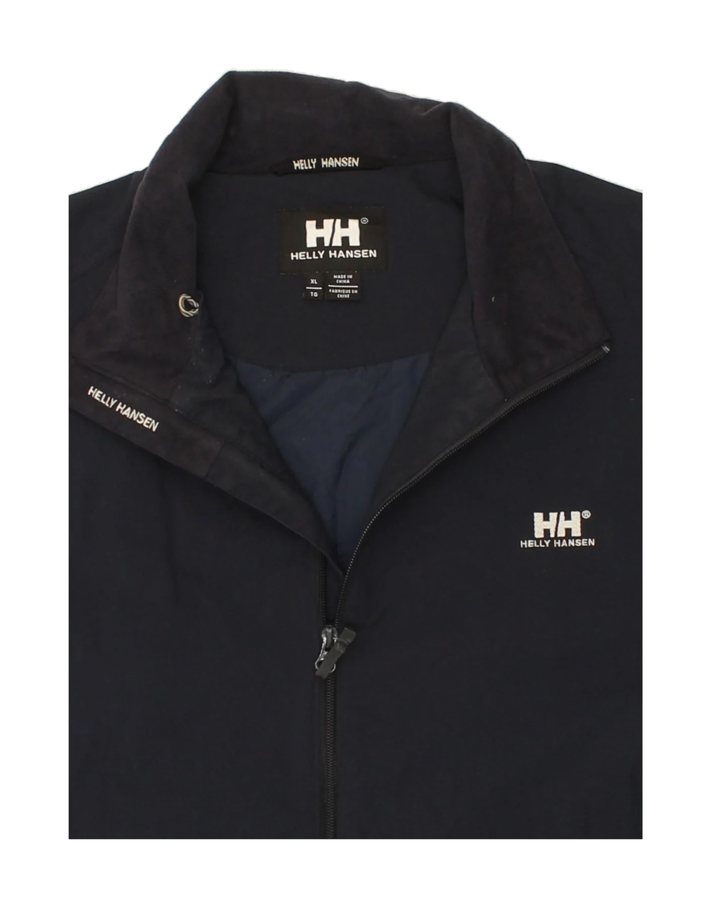 HELLY HANSEN Mens Tall Bomber Jacket UK 42 XL Navy Blue Polyester - Image 4