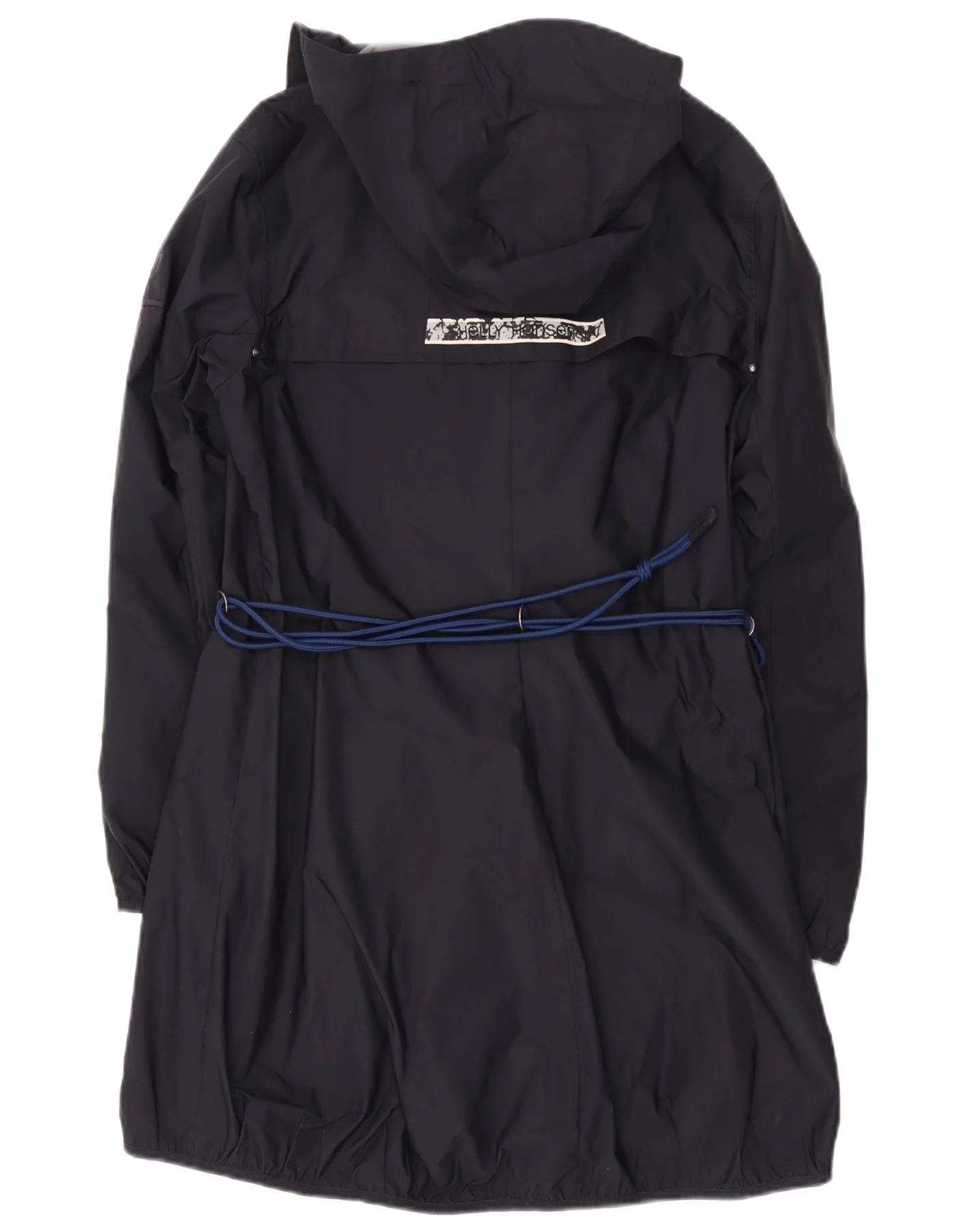 Helly Hansen Womens Hooded Raincoat UK 16 Large Black Polyester - Image 2