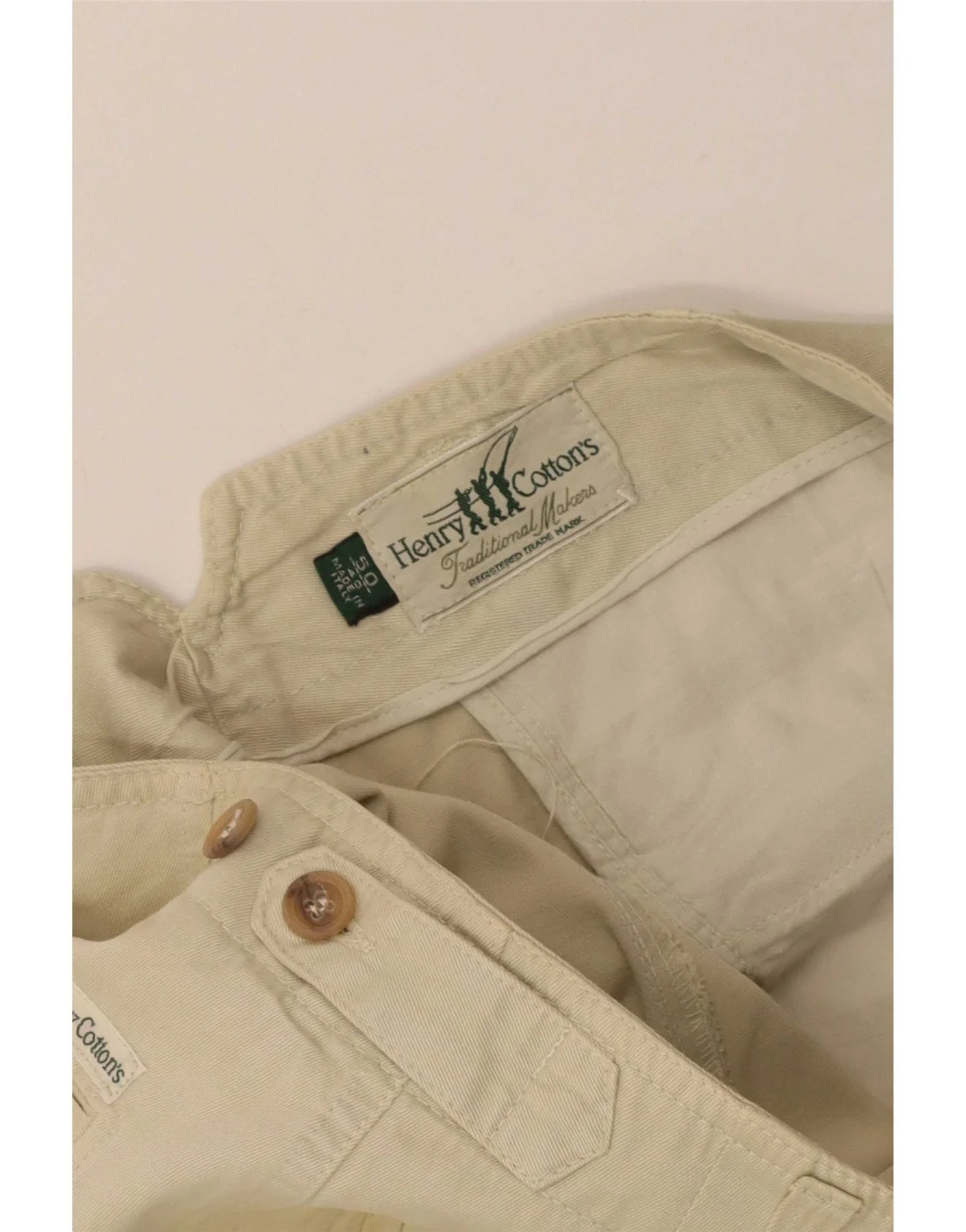 Henry Cottons Mens Pegged Chino Trousers IT 50 Large W34 L32 Beige - Image 4