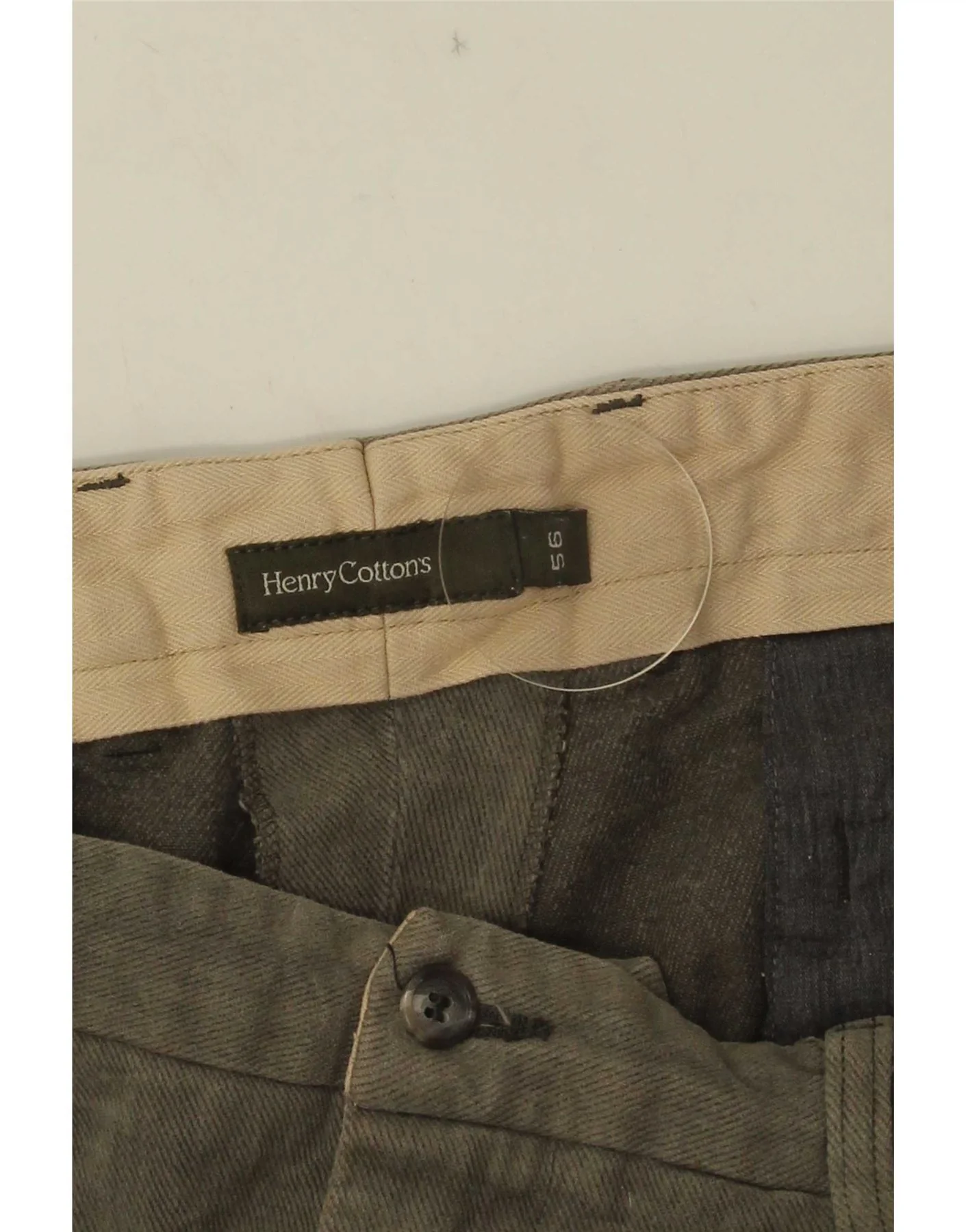 Henry Cottons Mens Pegged Chino Trousers W36 L31 Khaki - Image 5