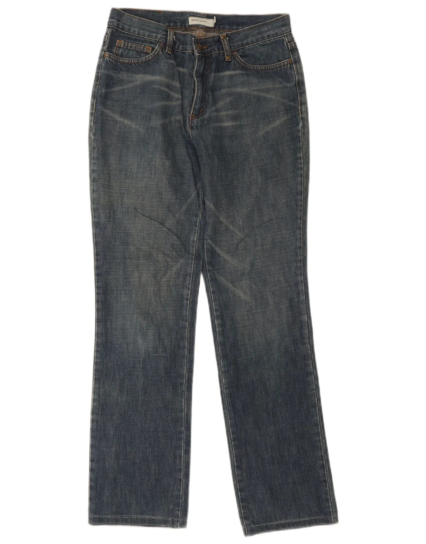 Henry Cottons Womens High Waist Straight Jeans W30 L29 Blue