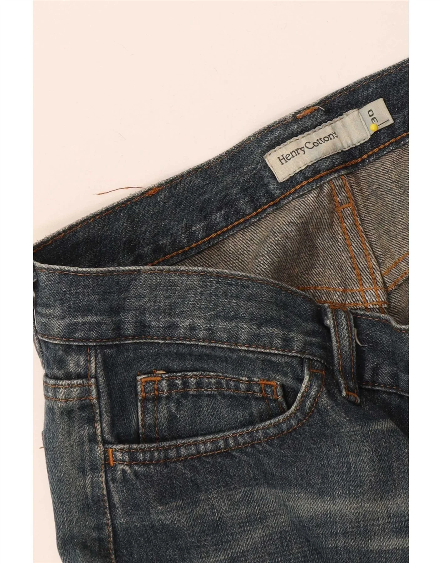 Henry Cottons Womens High Waist Straight Jeans W30 L29 Blue - Image 3