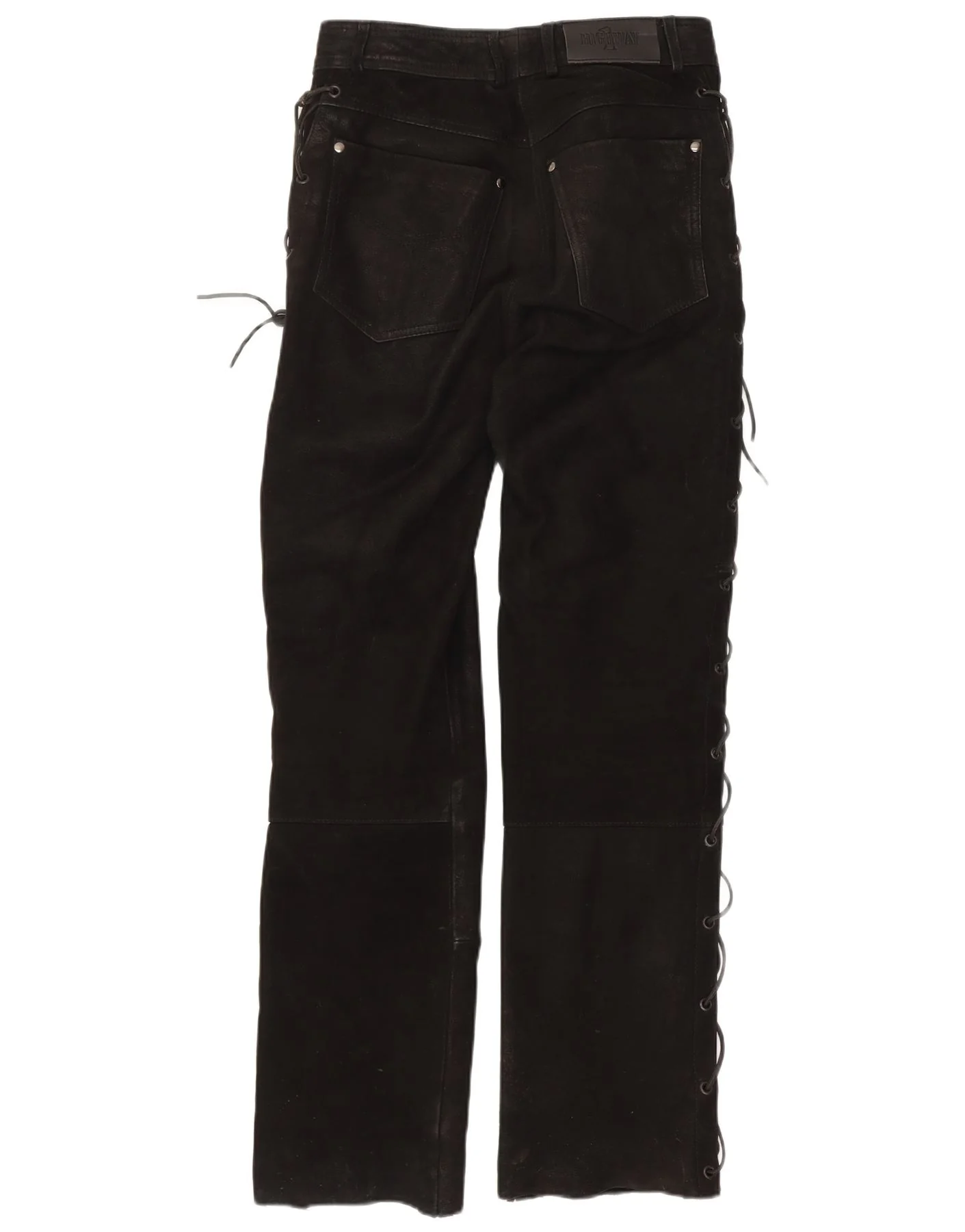 Highway 1 Womens Western Wide Leg Trousers EU 34 XS W24 L29 Black Biker - Image 2