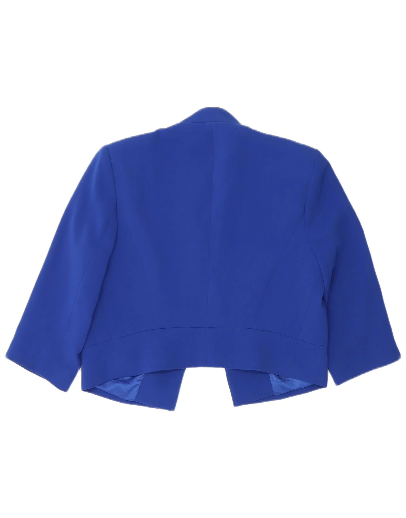 Hobbs Womens 3/4 Sleeve Bolero Jacket UK 12 Medium Blue Polyester - Image 2
