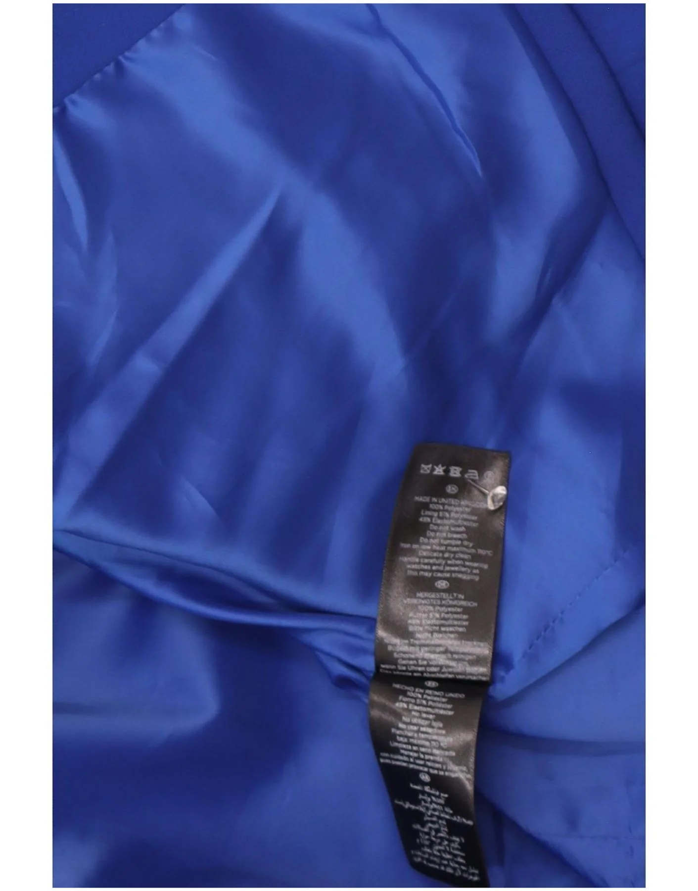 Hobbs Womens 3/4 Sleeve Bolero Jacket UK 12 Medium Blue Polyester - Image 3