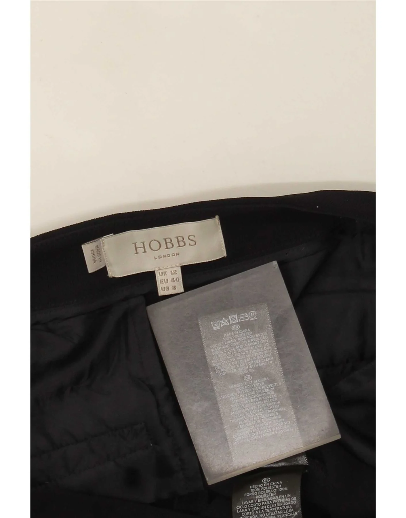Hobbs Womens Straight Chino Trousers UK 12 Medium W32 L29 Navy Blue - Image 3